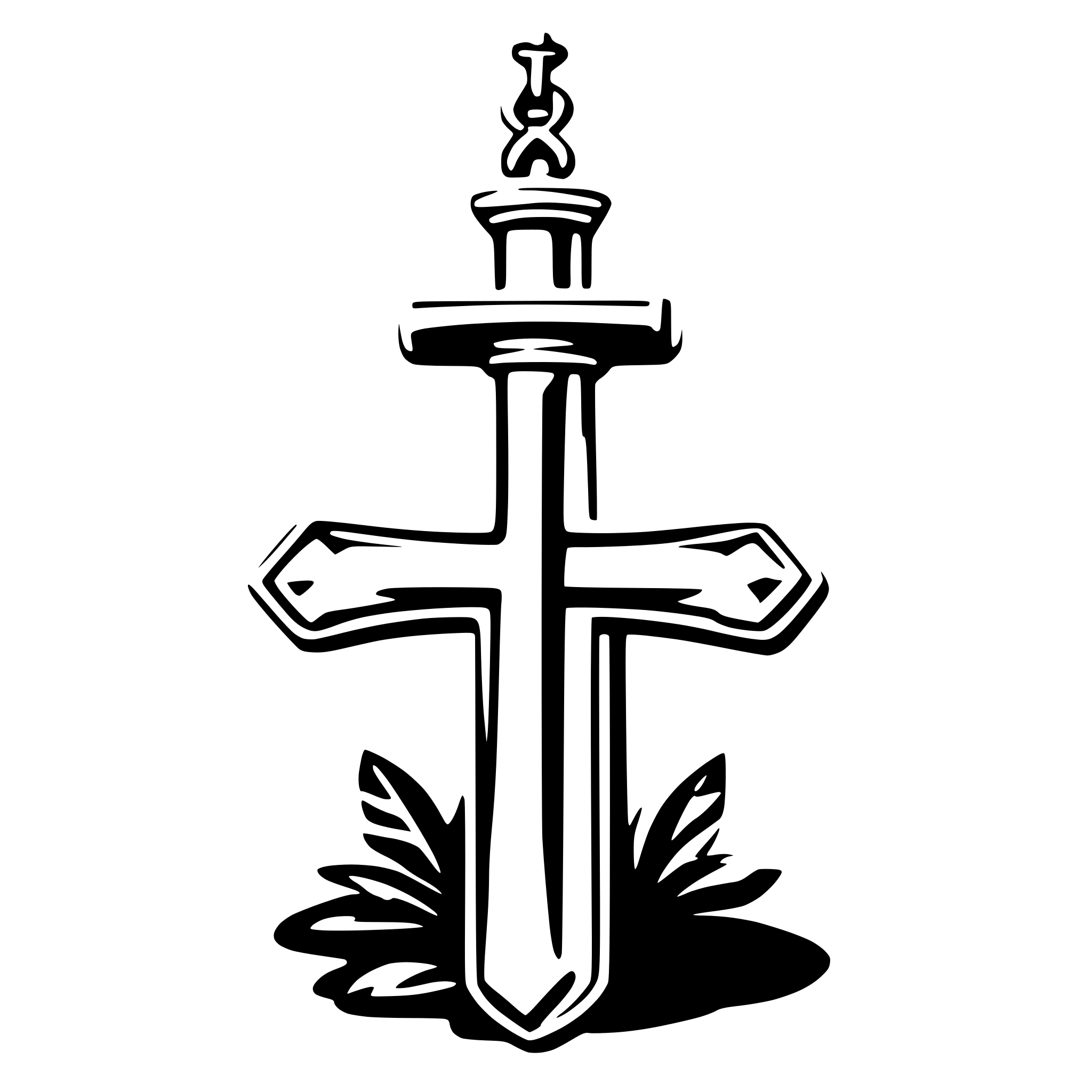AI-generated SVG of 'catholic cross necklace jewelery'