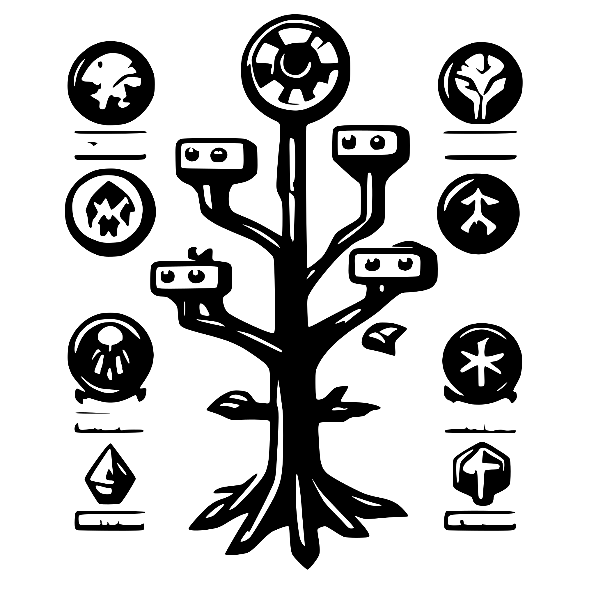 AI-generated SVG of a video game skill tree