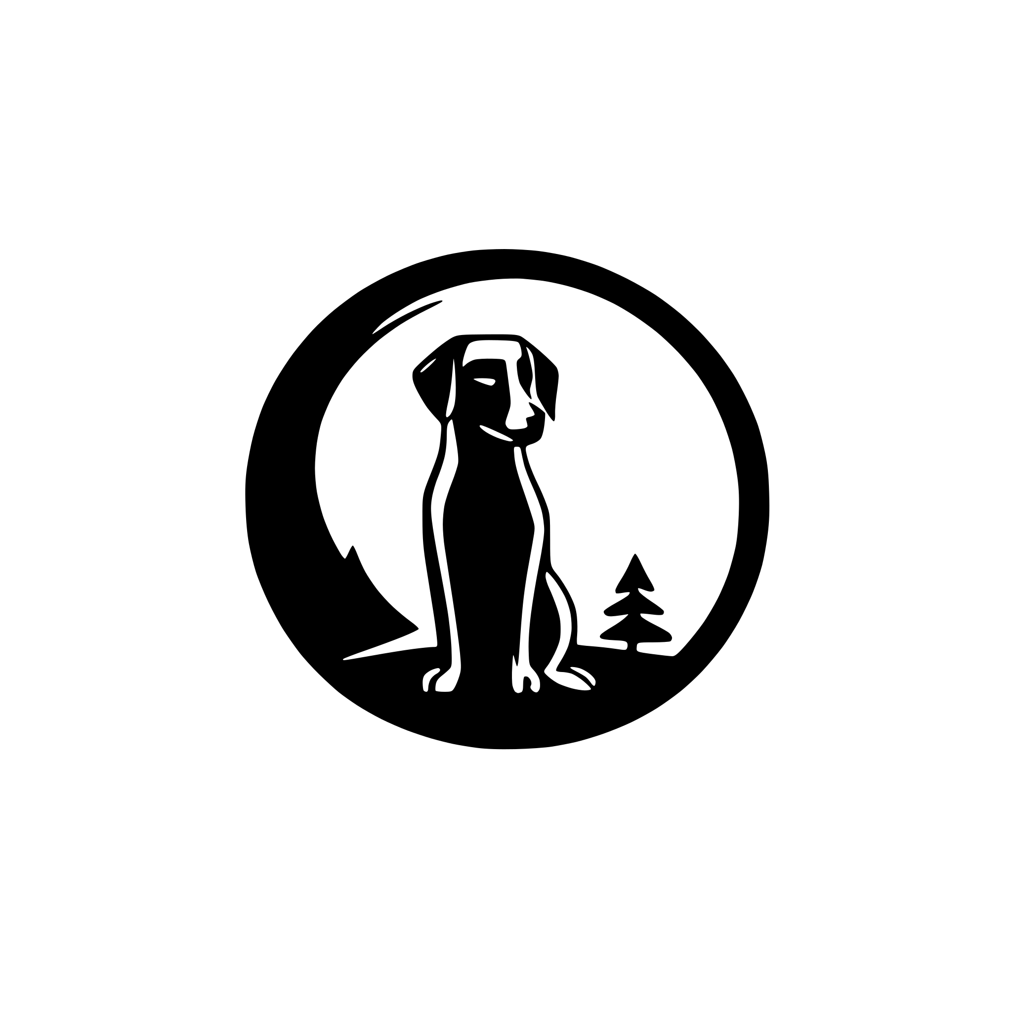 AI-generated SVG of 'A clean, minimalist logo showing a dog silhouette sitting on a large Cyprus contour. The design uses 1-2 colors, emphasizing simplicity, regional identity, and hope, ideal for a stray dog adoption website.'