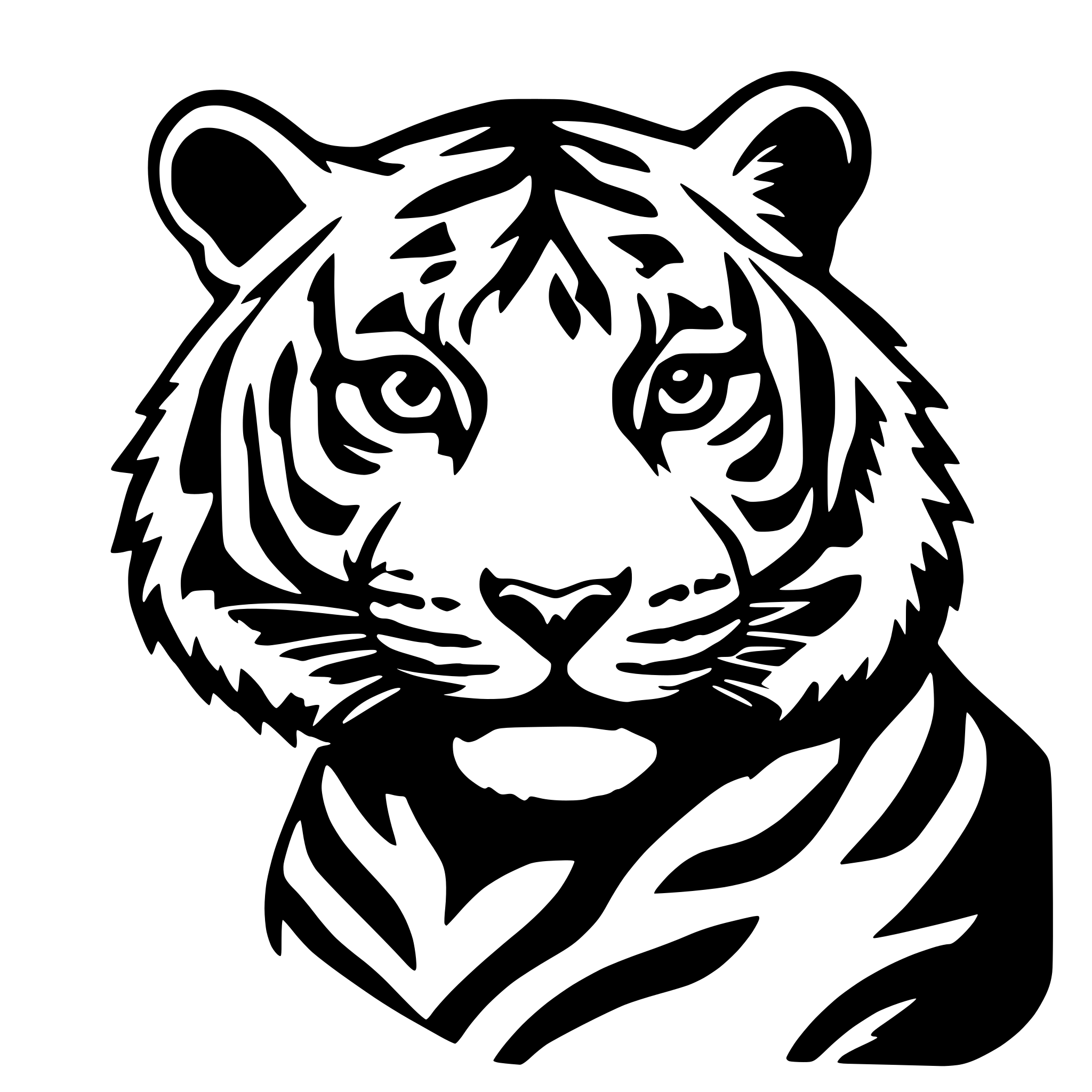 AI-generated SVG of a tiger