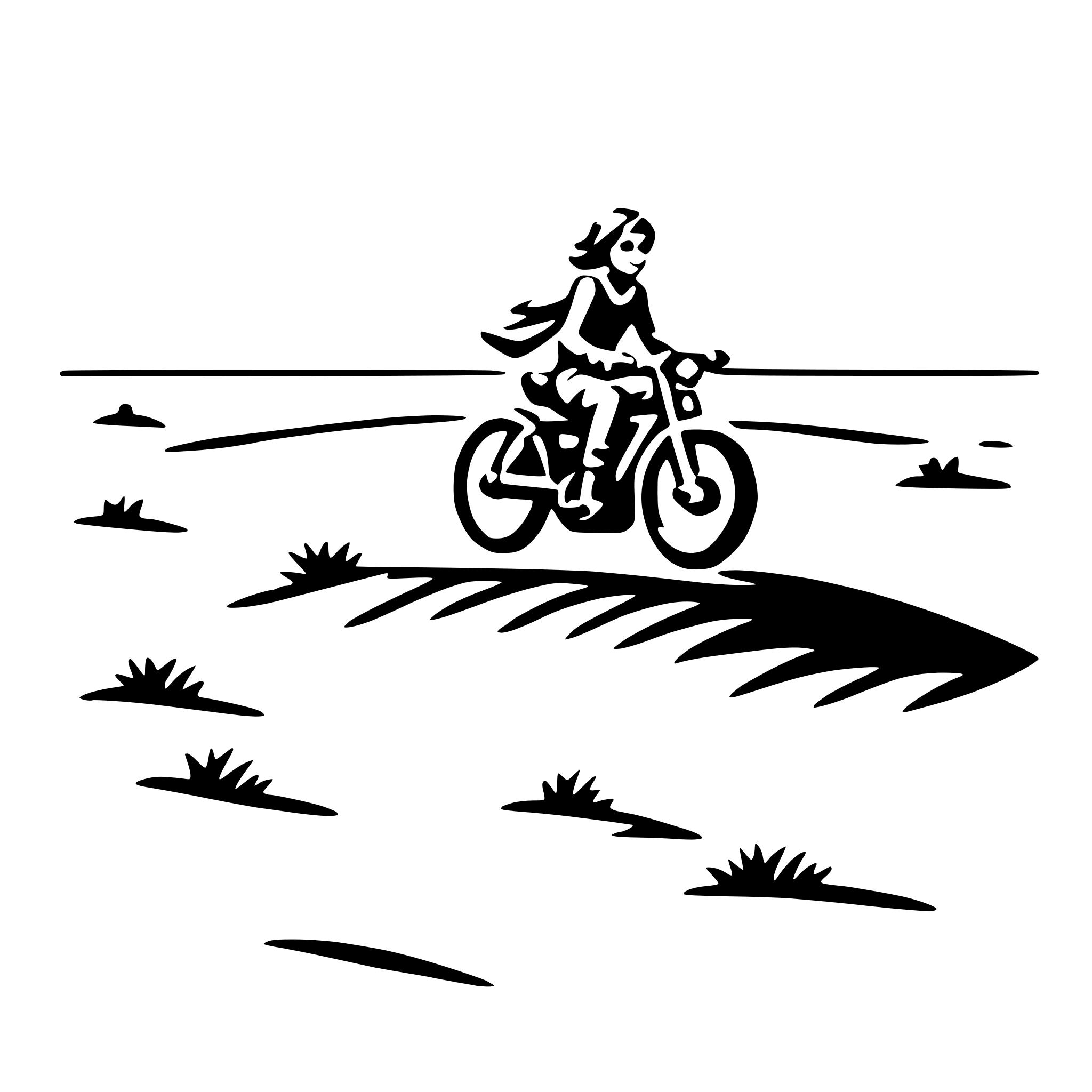 AI-generated SVG of a riding sand dunes