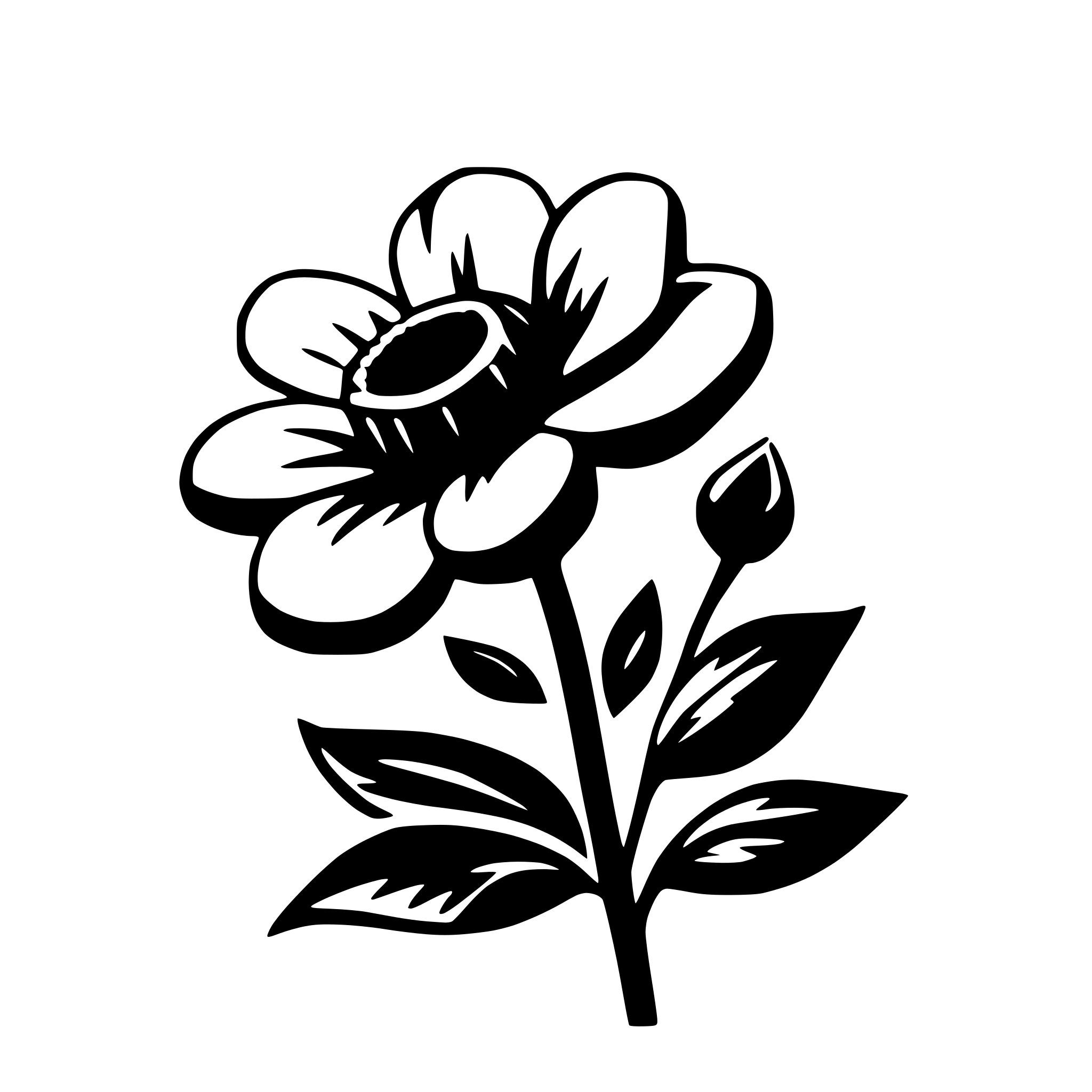 AI-generated SVG of a flower