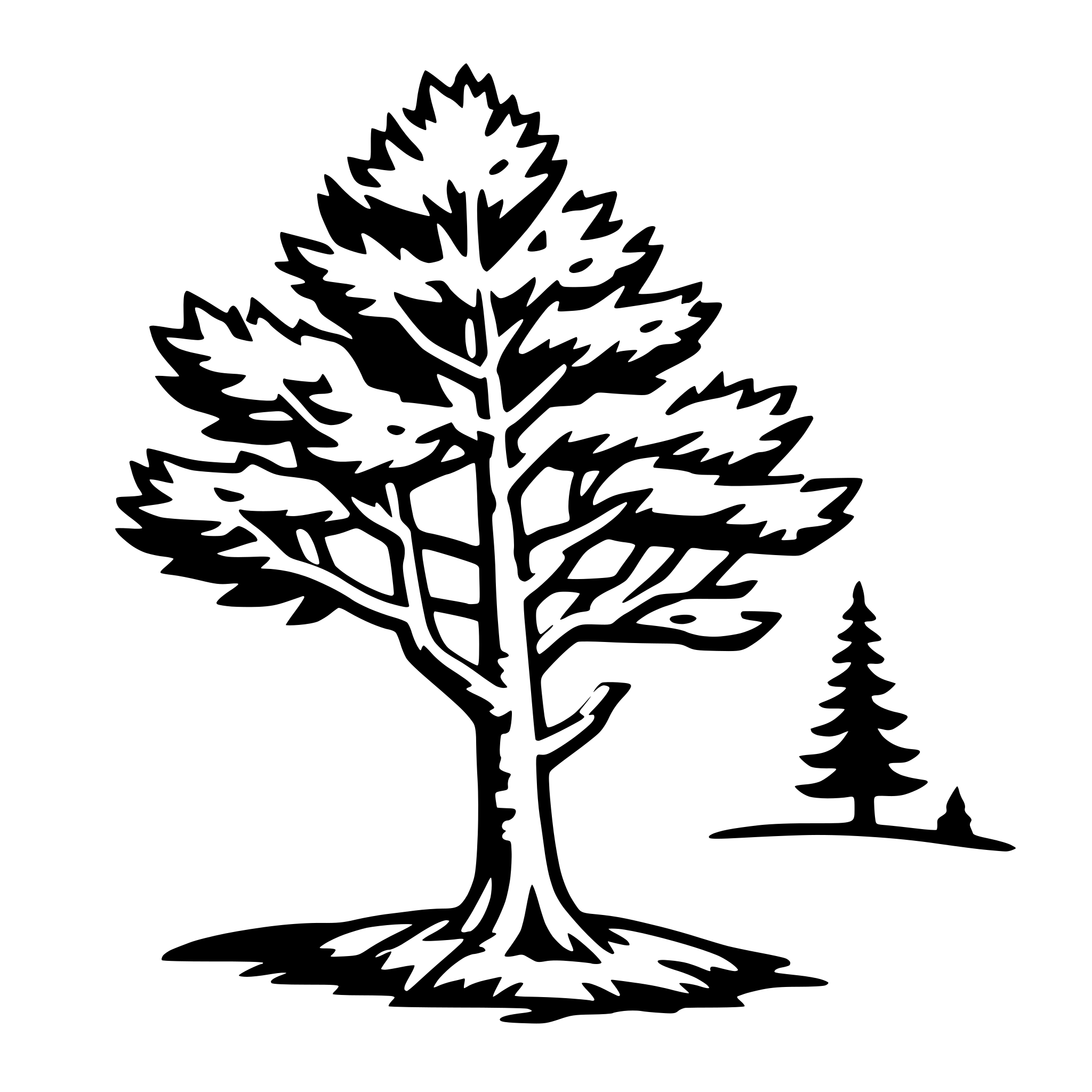 AI-generated SVG of 'larch tree'