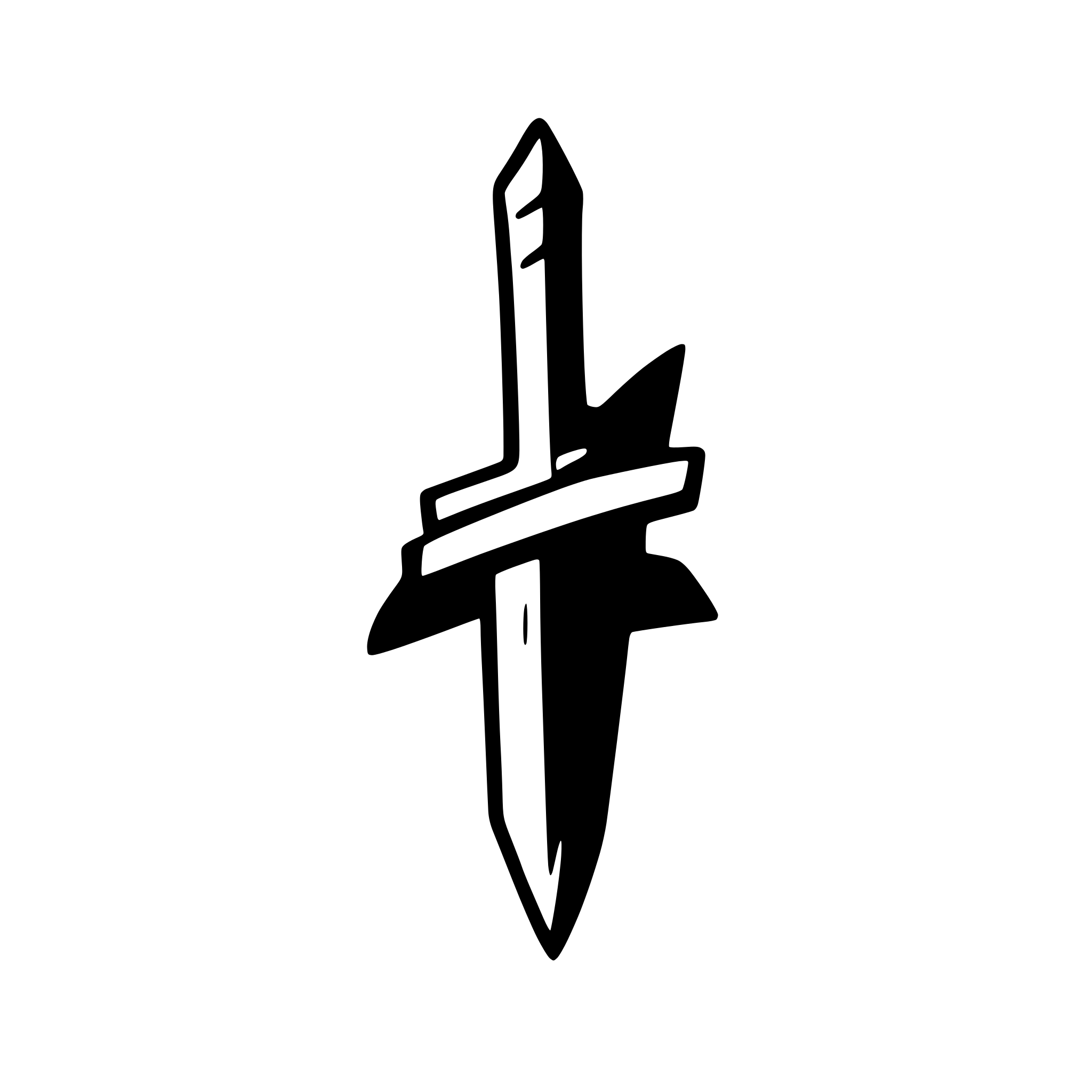 AI-generated SVG of 'fractured sword'