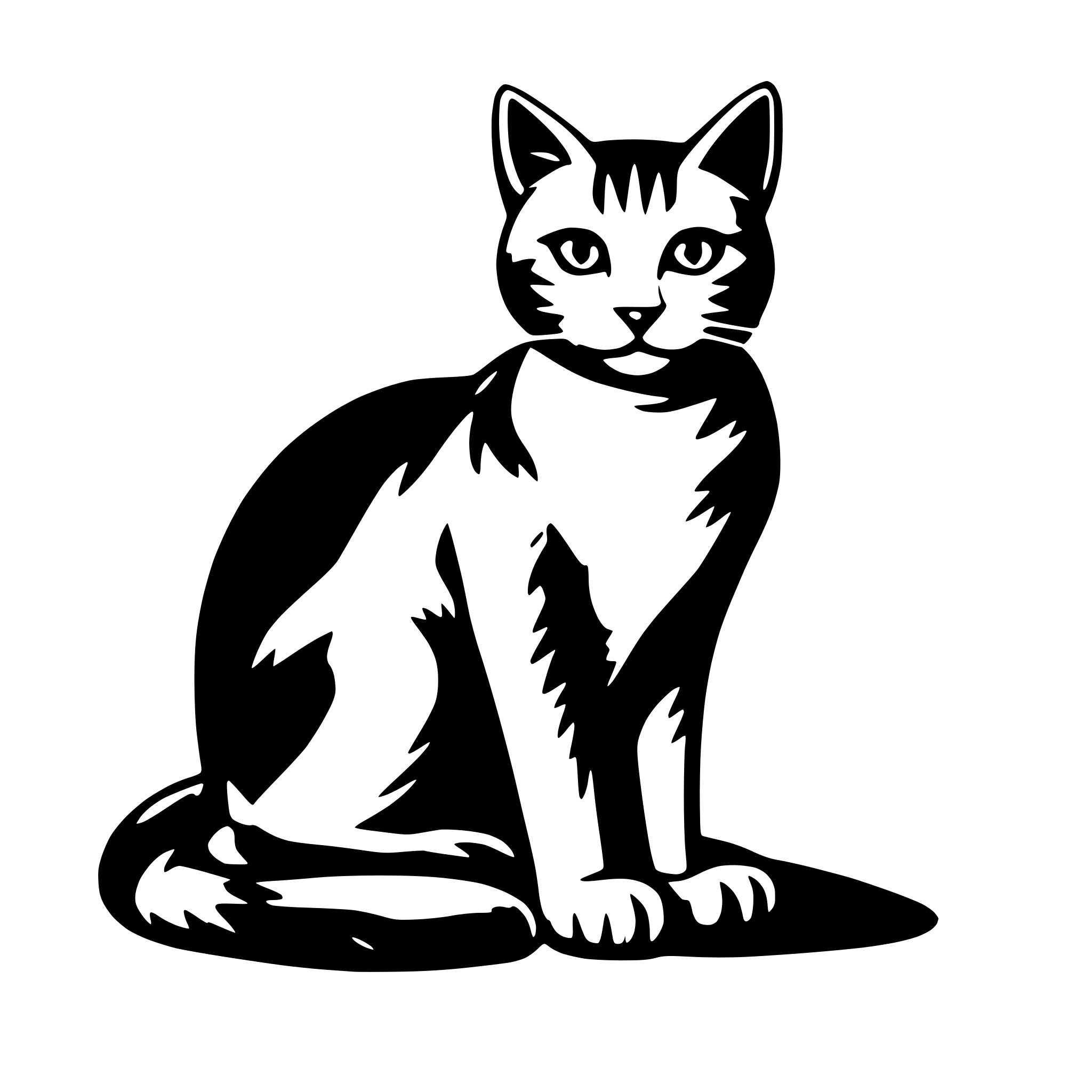 AI-generated SVG of 'cat'