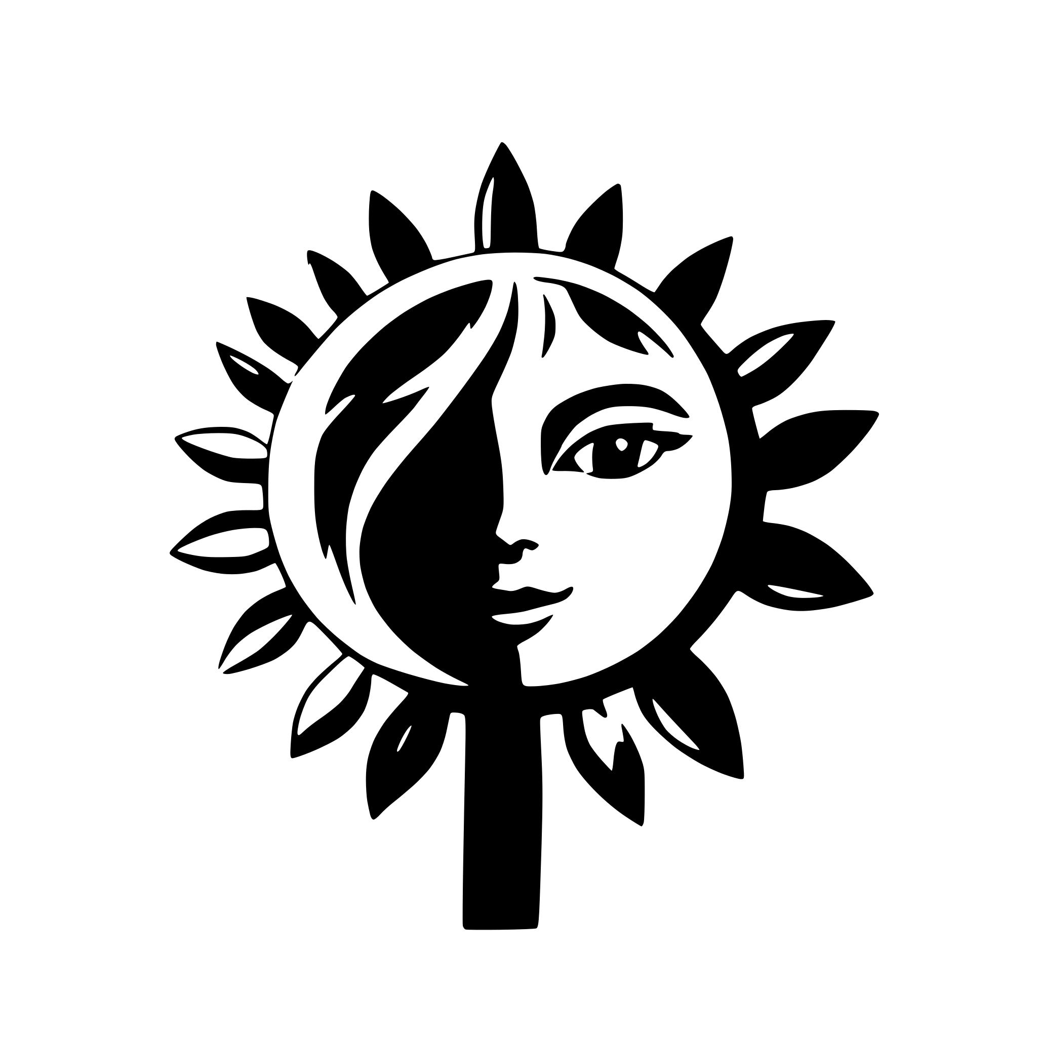 AI-generated SVG of 'art nouveau style sun'