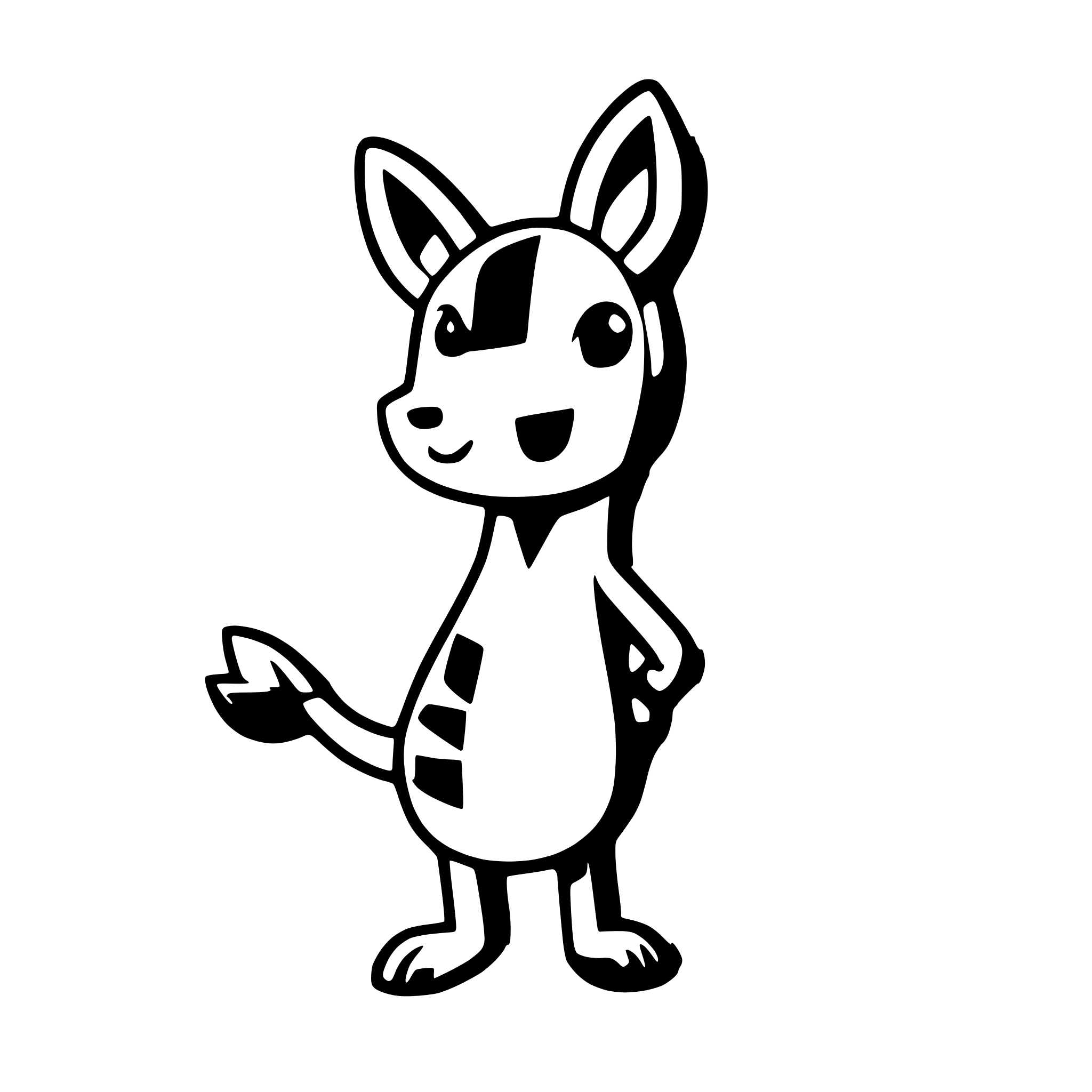 AI-generated SVG of a kangaroo