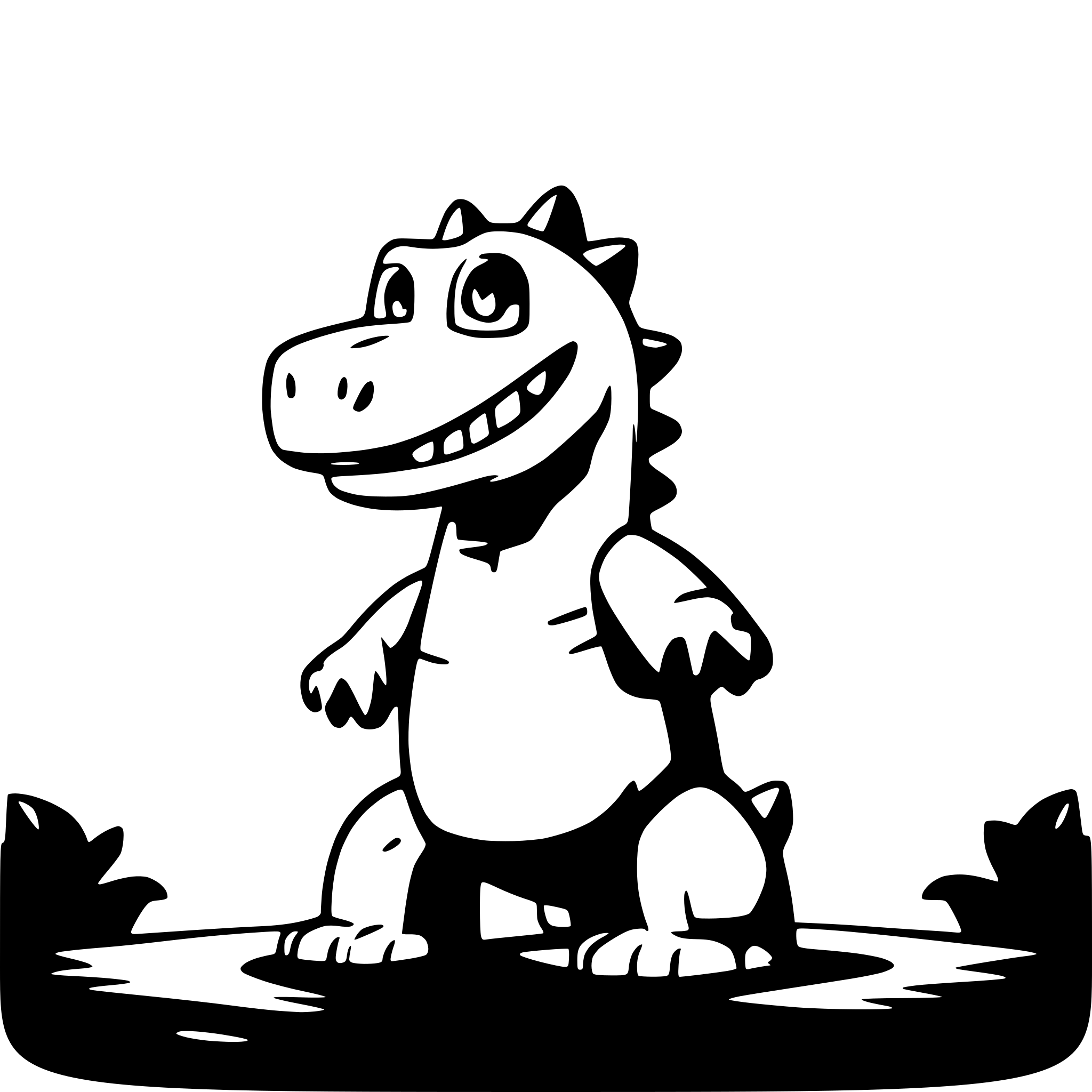 AI-generated SVG of a balloon animal godzilla