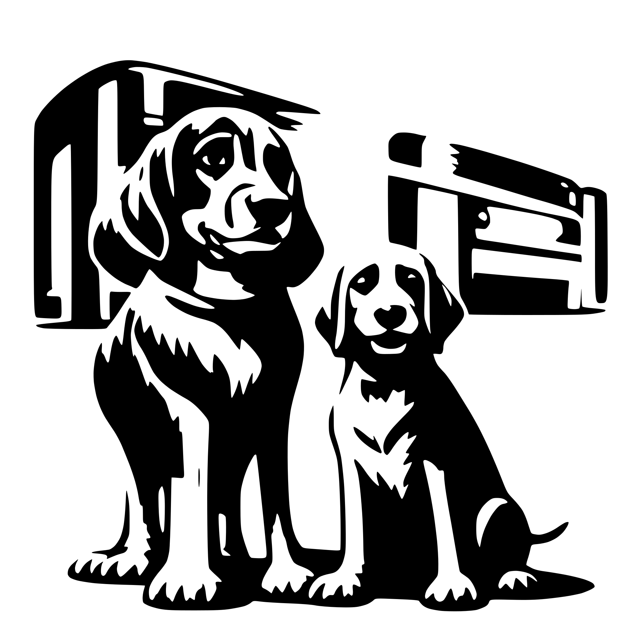 AI-generated SVG of a car and big dog