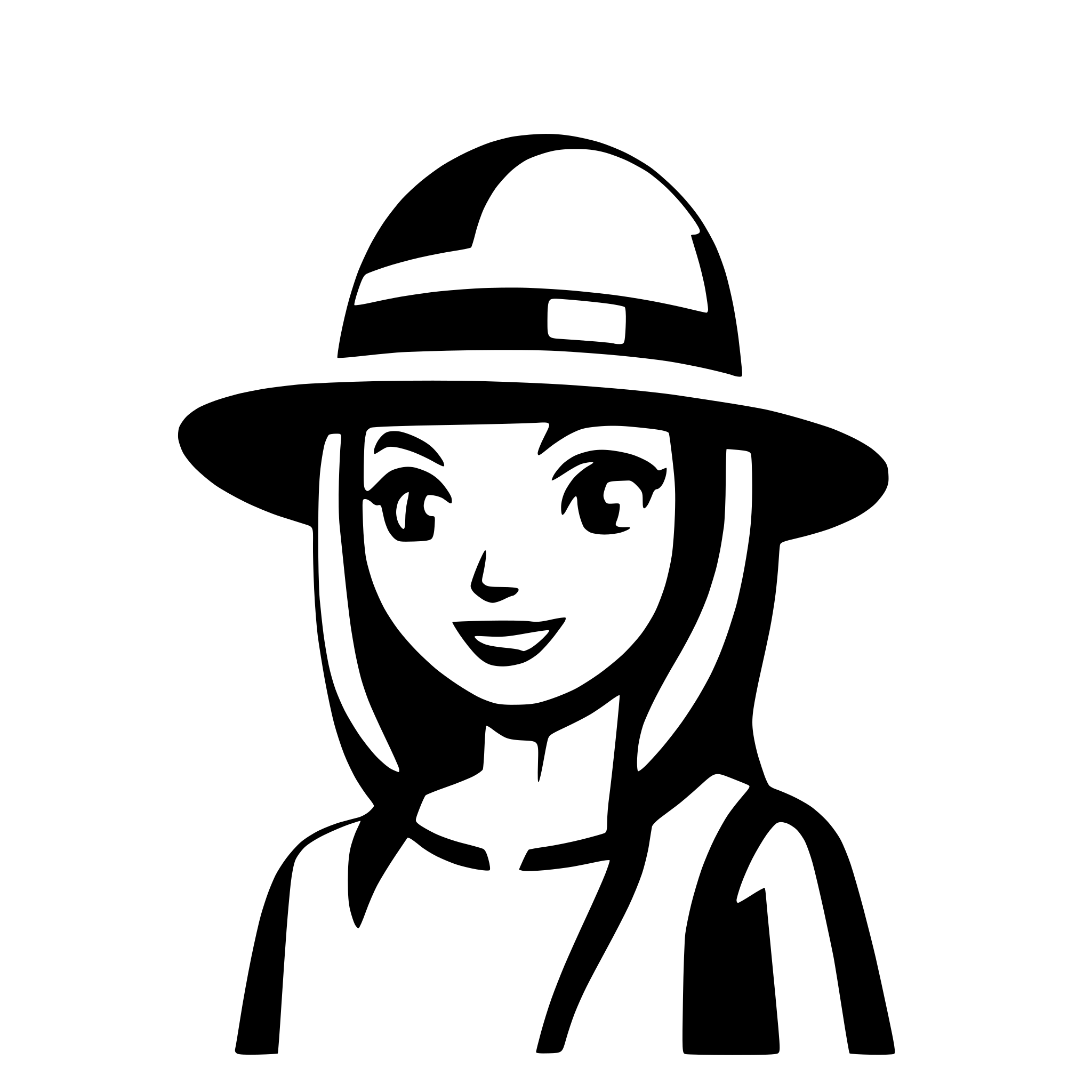 AI-generated SVG of 'Young girl with hat'