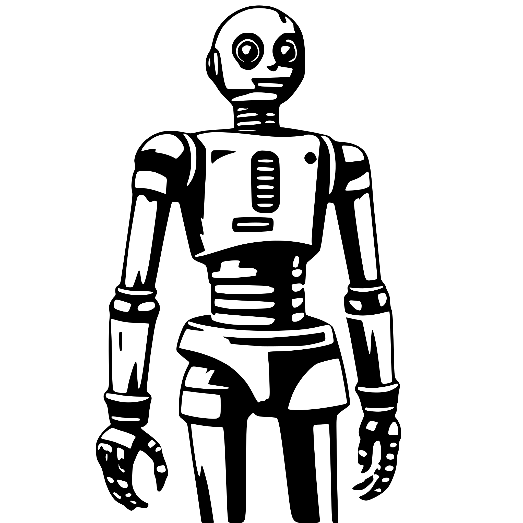 AI-generated SVG of 'Humanoid robot figure'