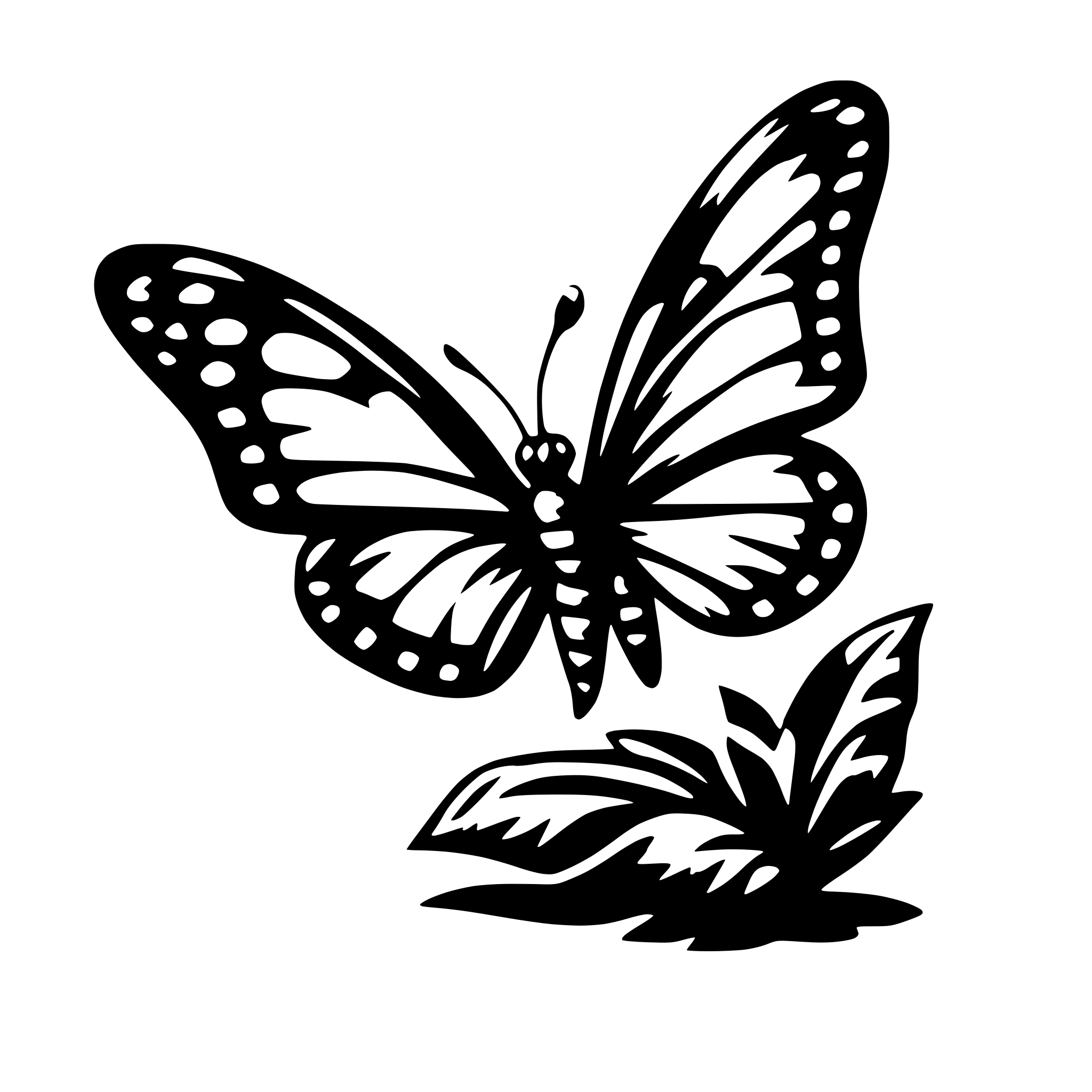 AI-generated SVG of a butterfly