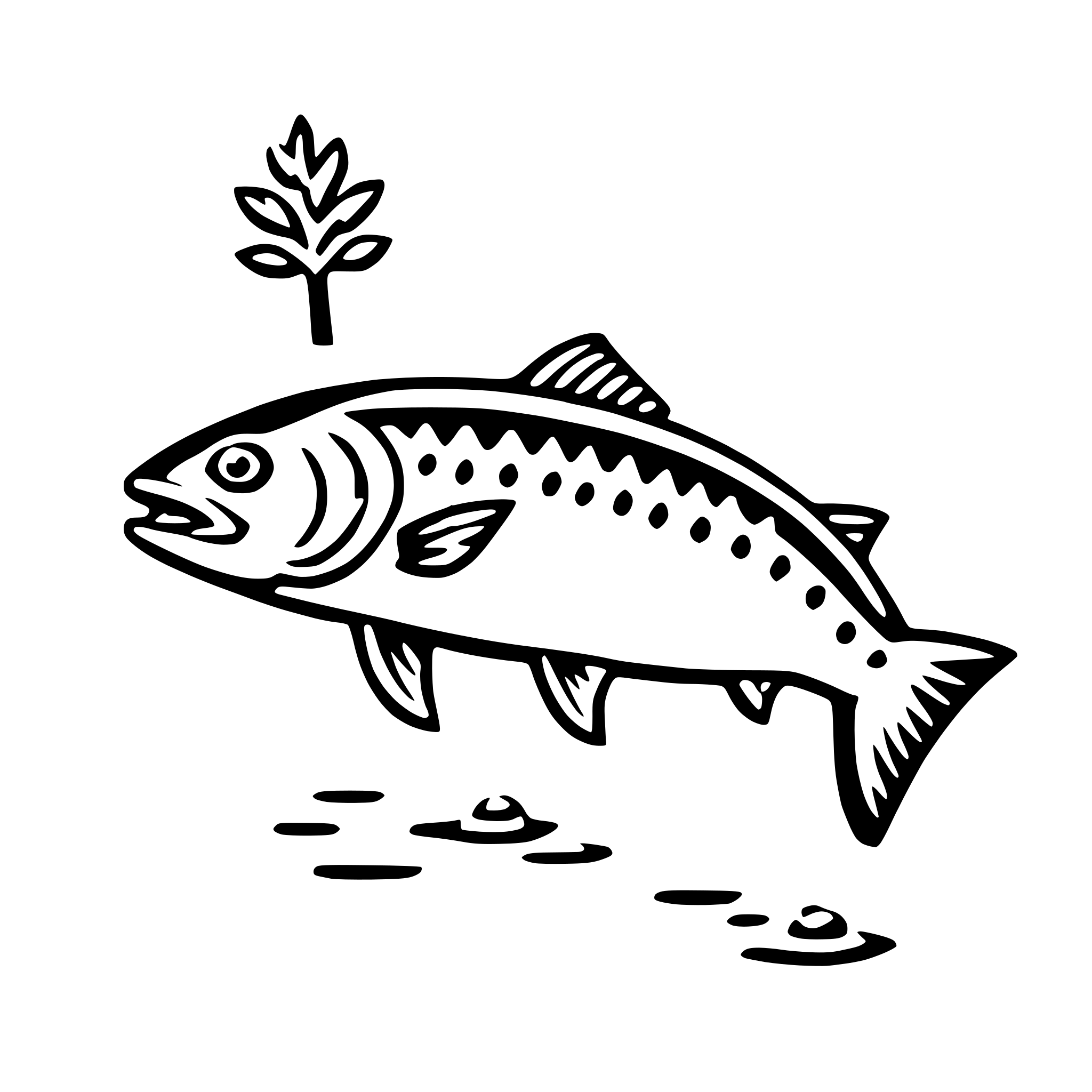 AI-generated SVG of a salmon