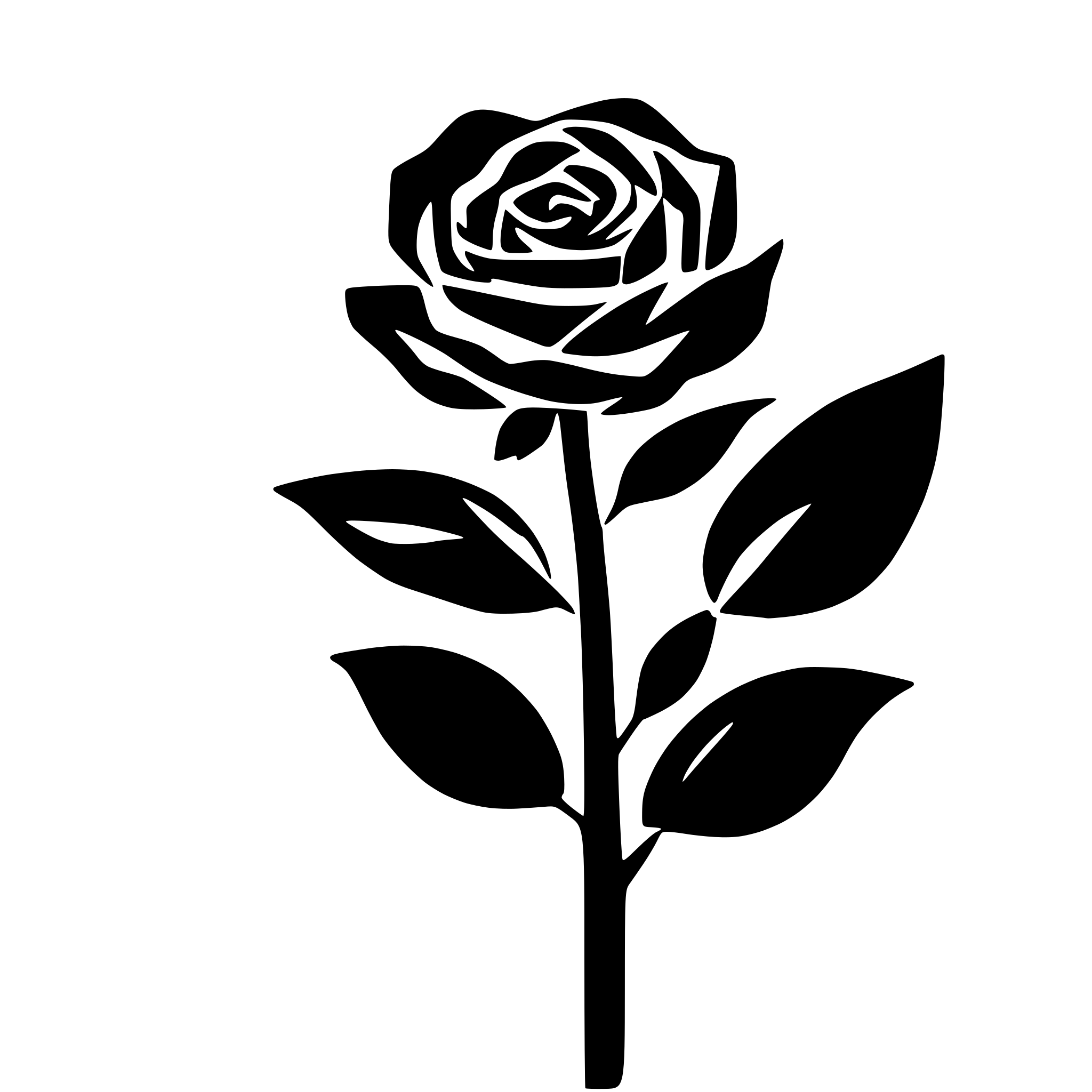 AI-generated SVG of a rose illustration