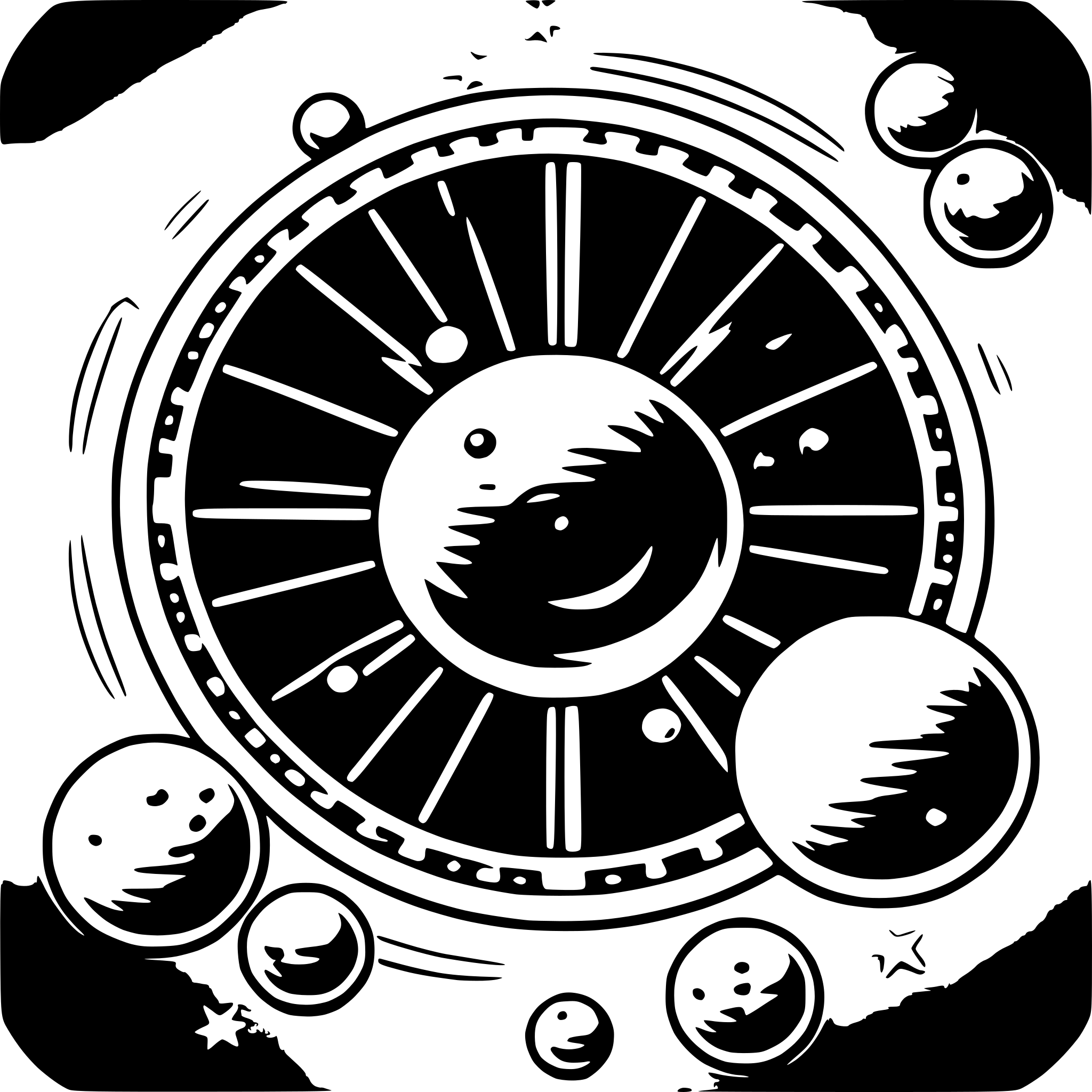 AI-generated SVG of 'solar system'