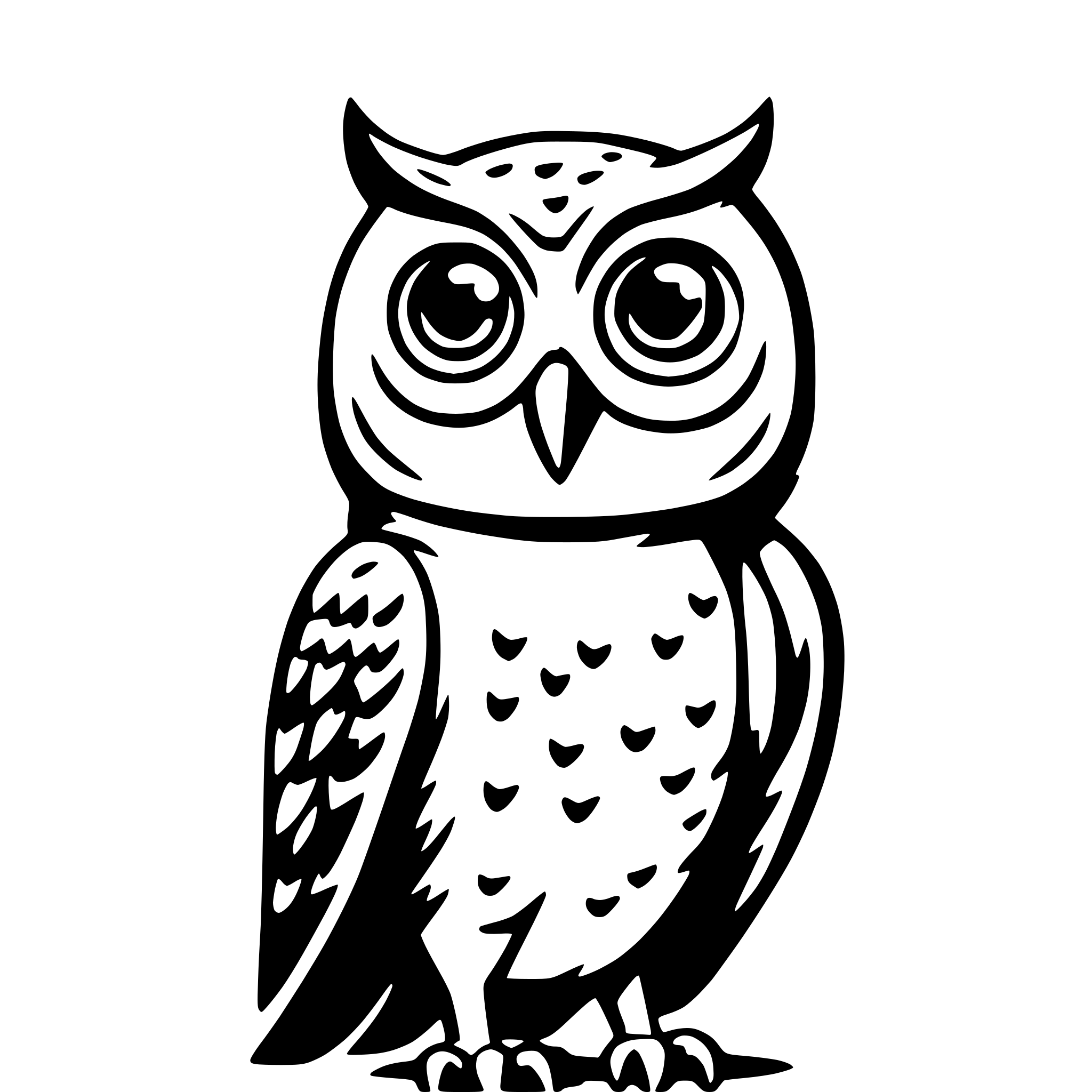 AI-generated SVG of 'owl hooting'