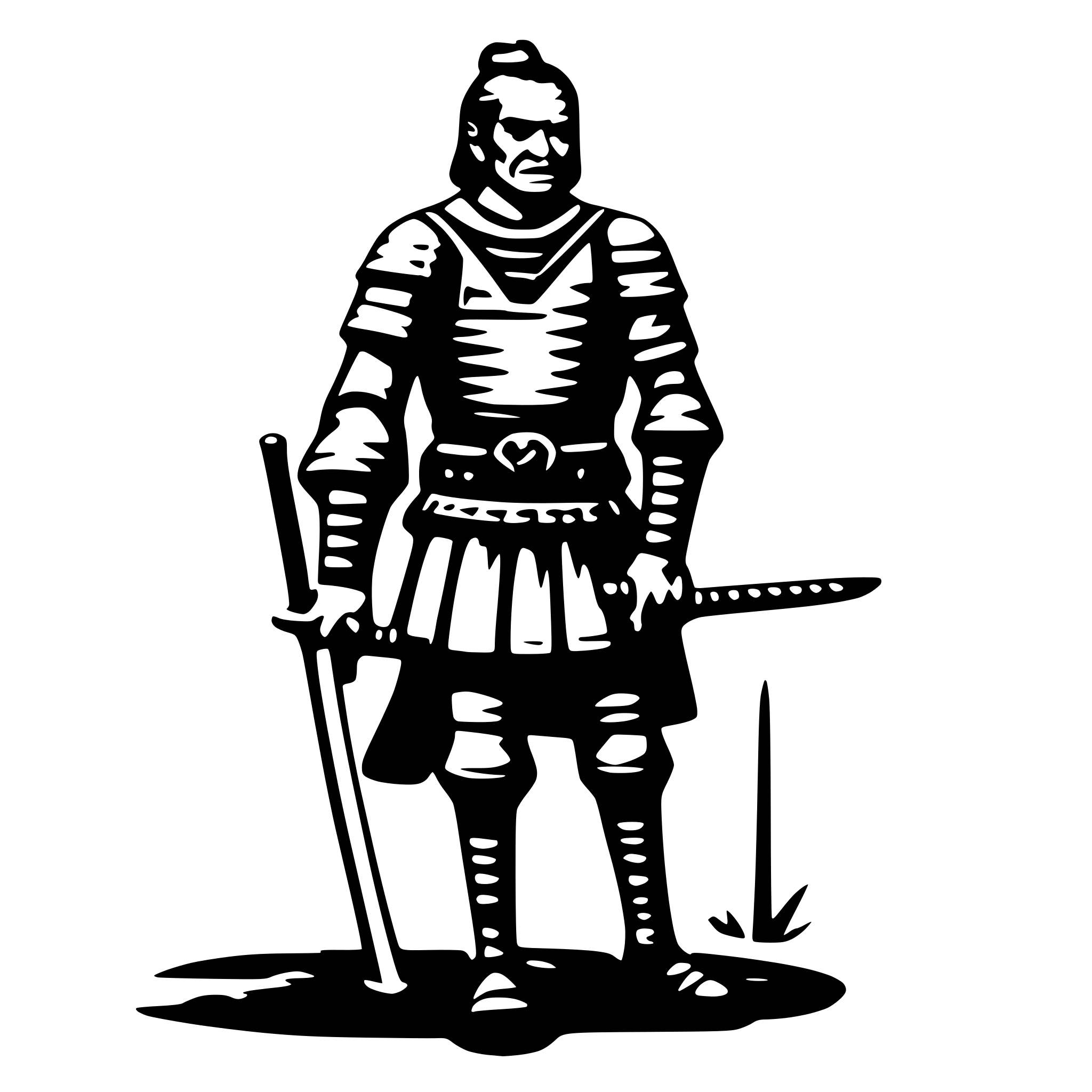 AI-generated SVG of a old samurai