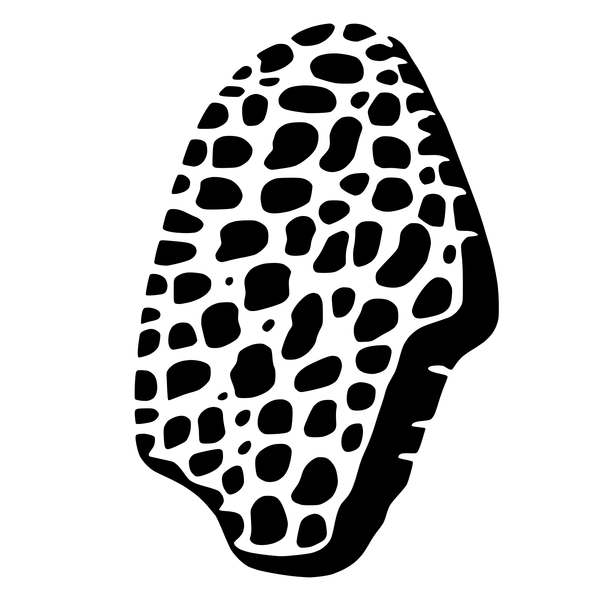 AI-generated SVG of a gaudi sponge features fingerprint