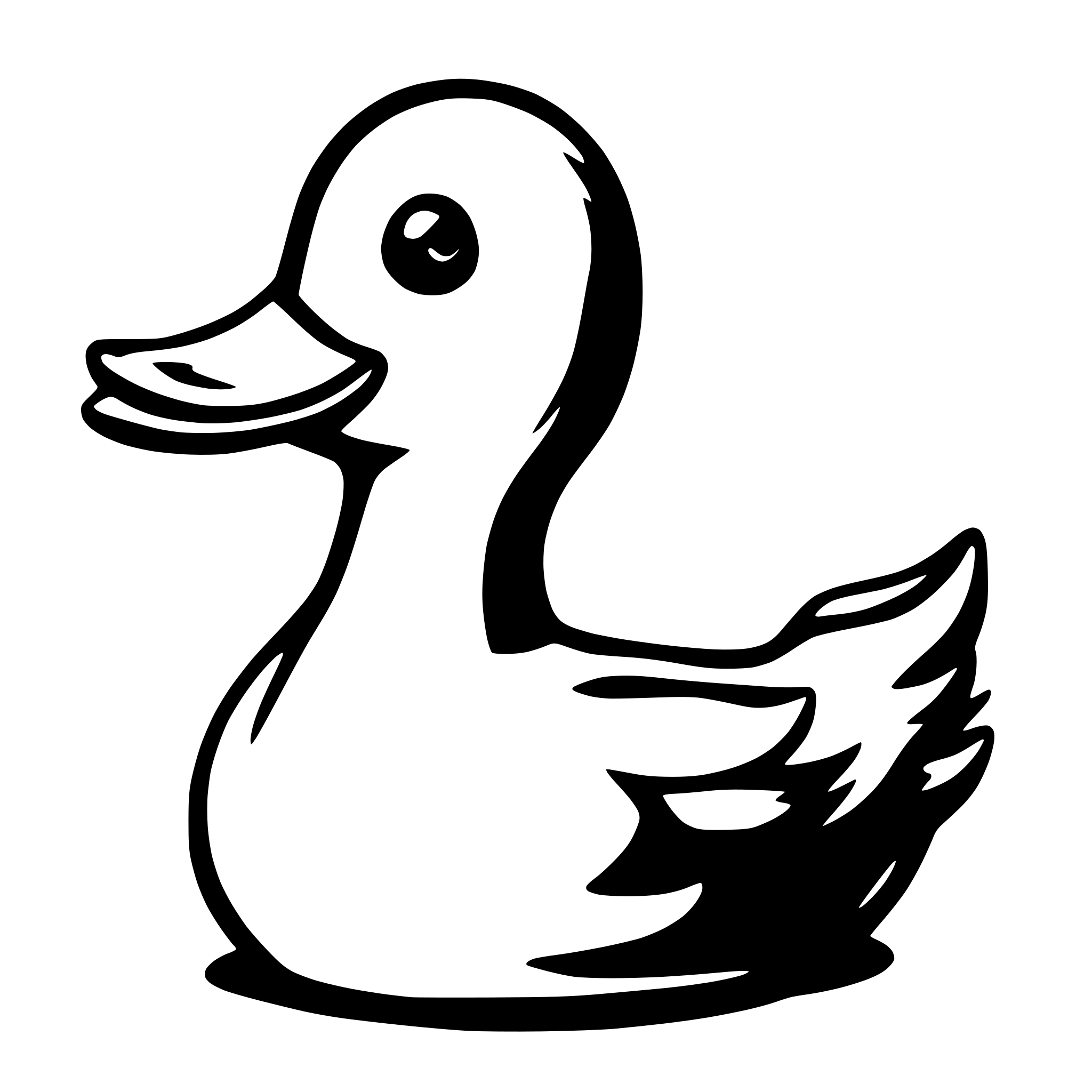 AI-generated SVG of 'simple rubber duck outline'