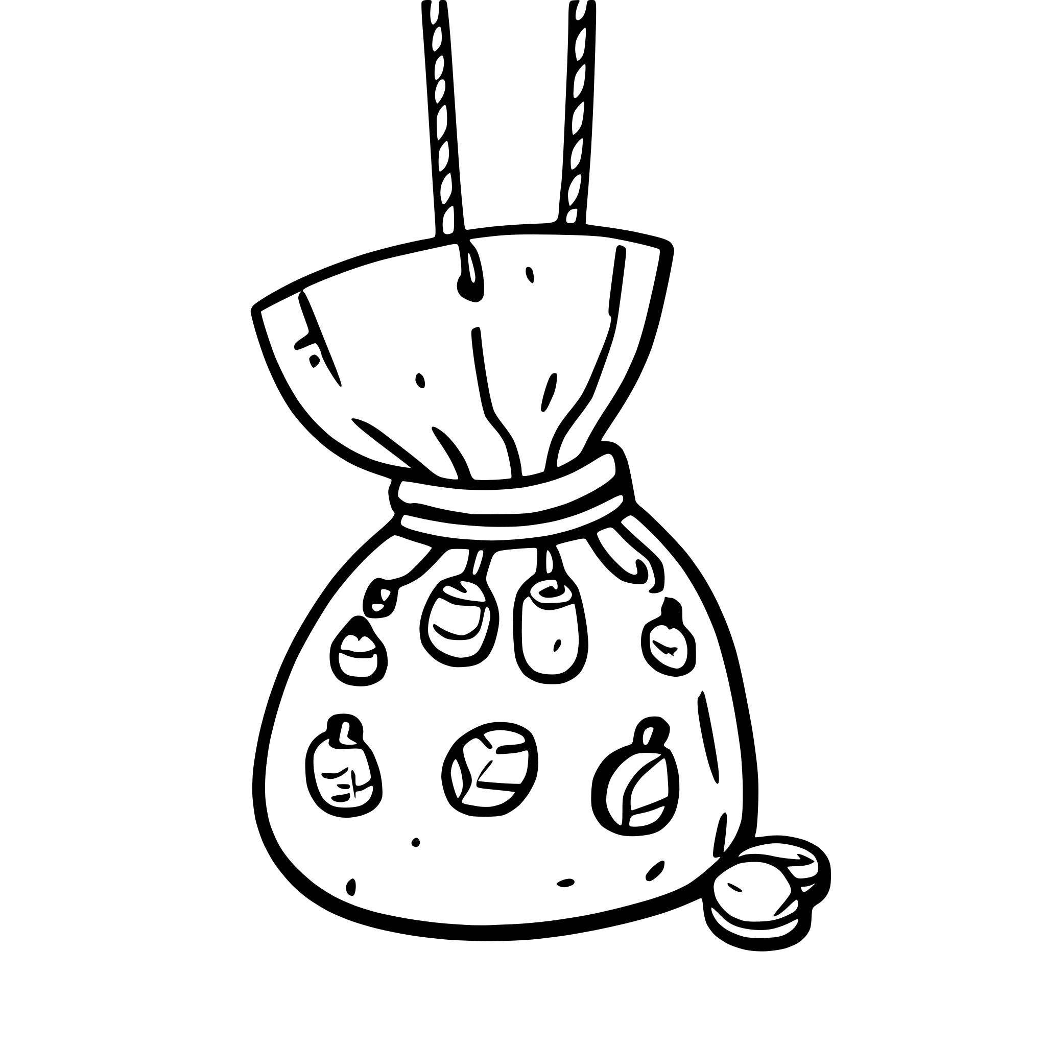 AI-generated SVG of a bag of gold coins. tied at the top with a string. should look like it has some weight to it but not show gold coins inside or pouring out.