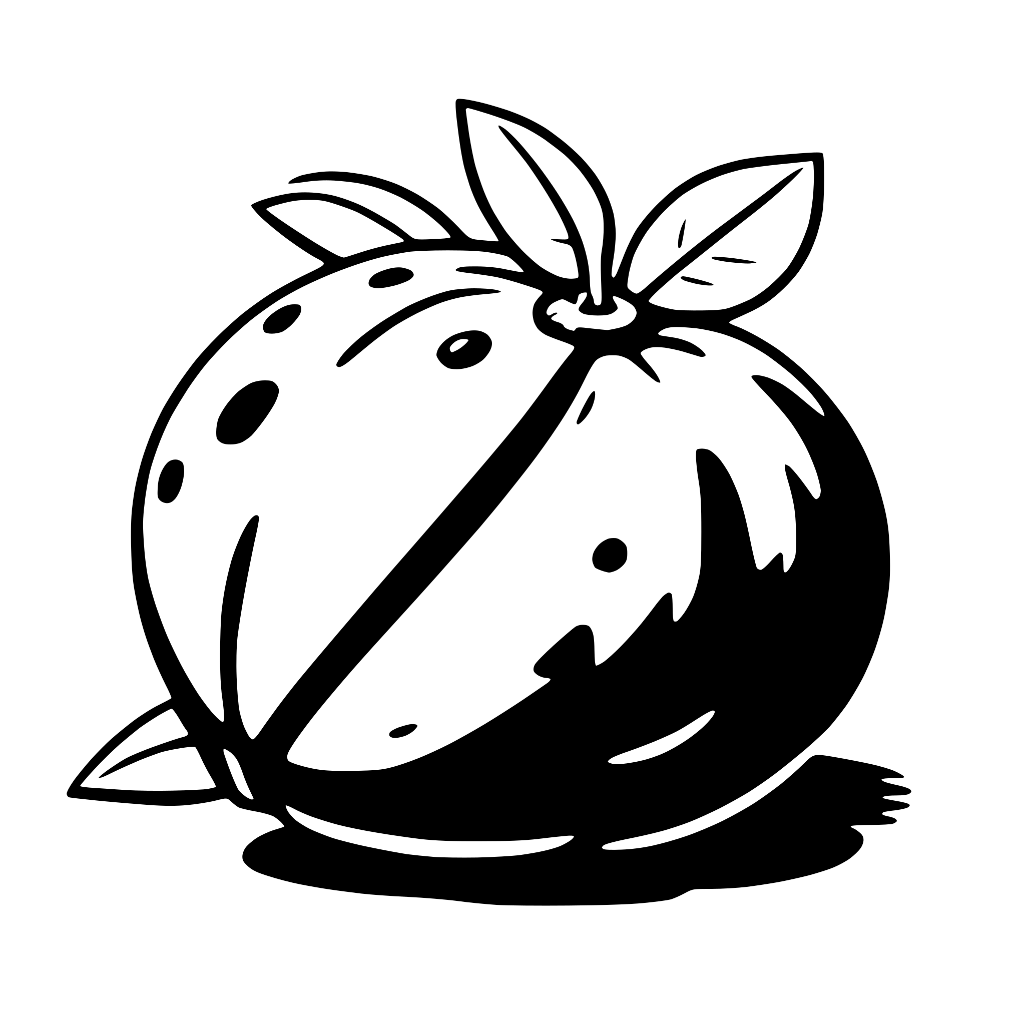 The SVG depicts a stylized, cartoon-like illustration of a fruit, which appears to be a melon or a similar type of fruit, with a prominent stem and leaves at the top. The fruit has a smooth, rounded body with a darker shade on one side, suggesting a shadow or a different texture, and a lighter shade on the other side. The stem and leaves are detailed with small, pointed shapes, giving the impression of a simple, yet charming, representation of a fruit. The SVG is simple and does not contain any text or additional elements. 