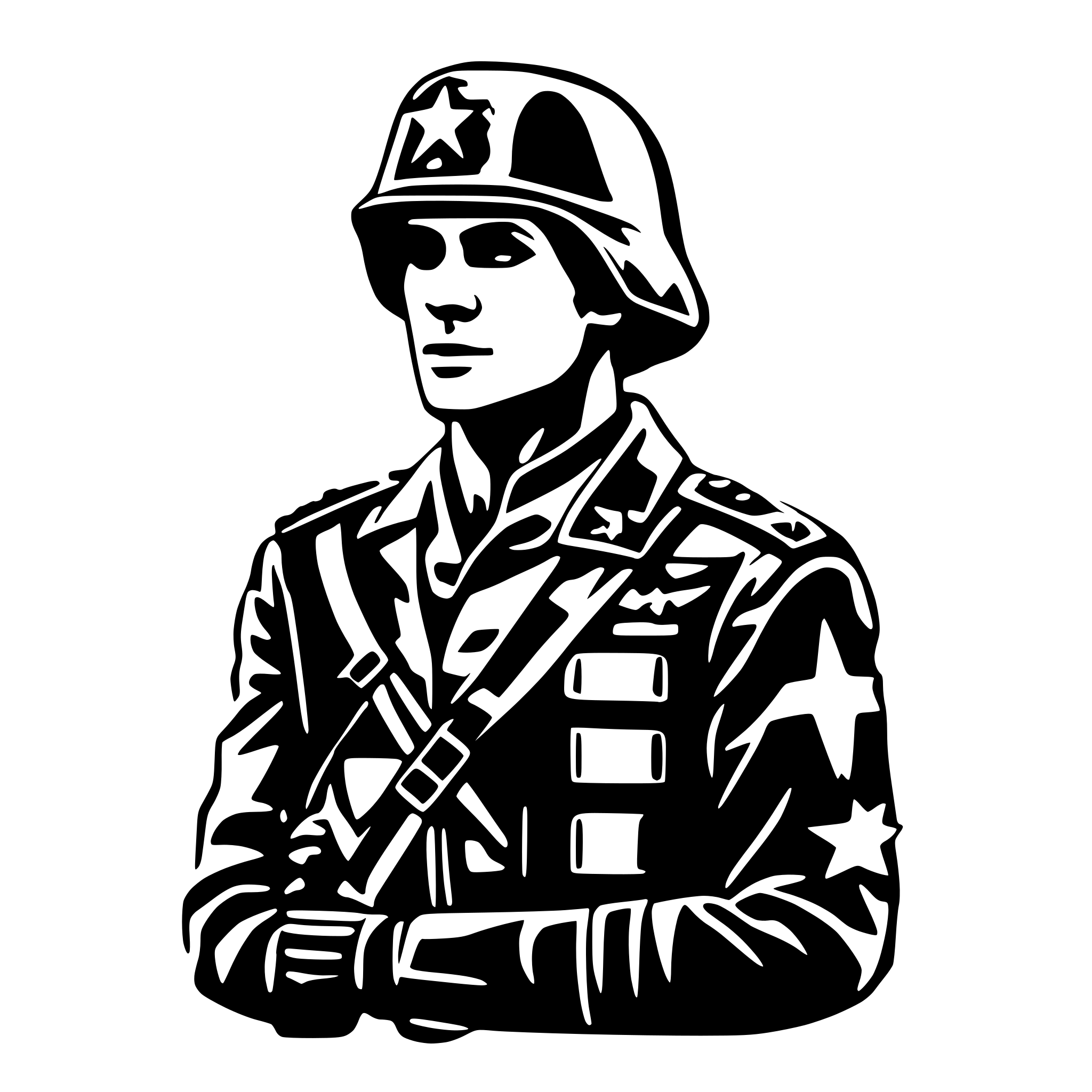 AI-generated SVG of 'US ARMY NCO creed'