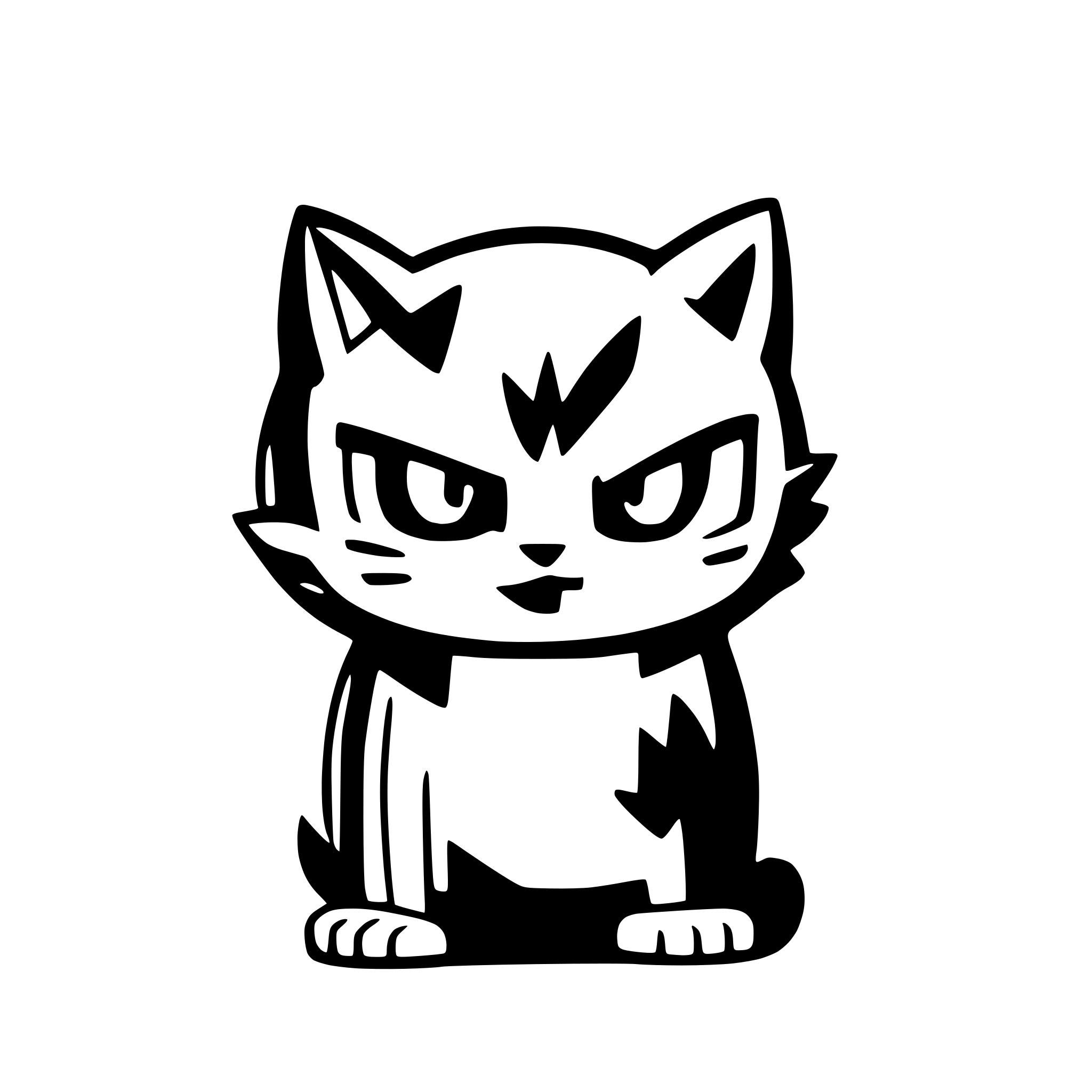 AI-generated SVG of a bad angry cat