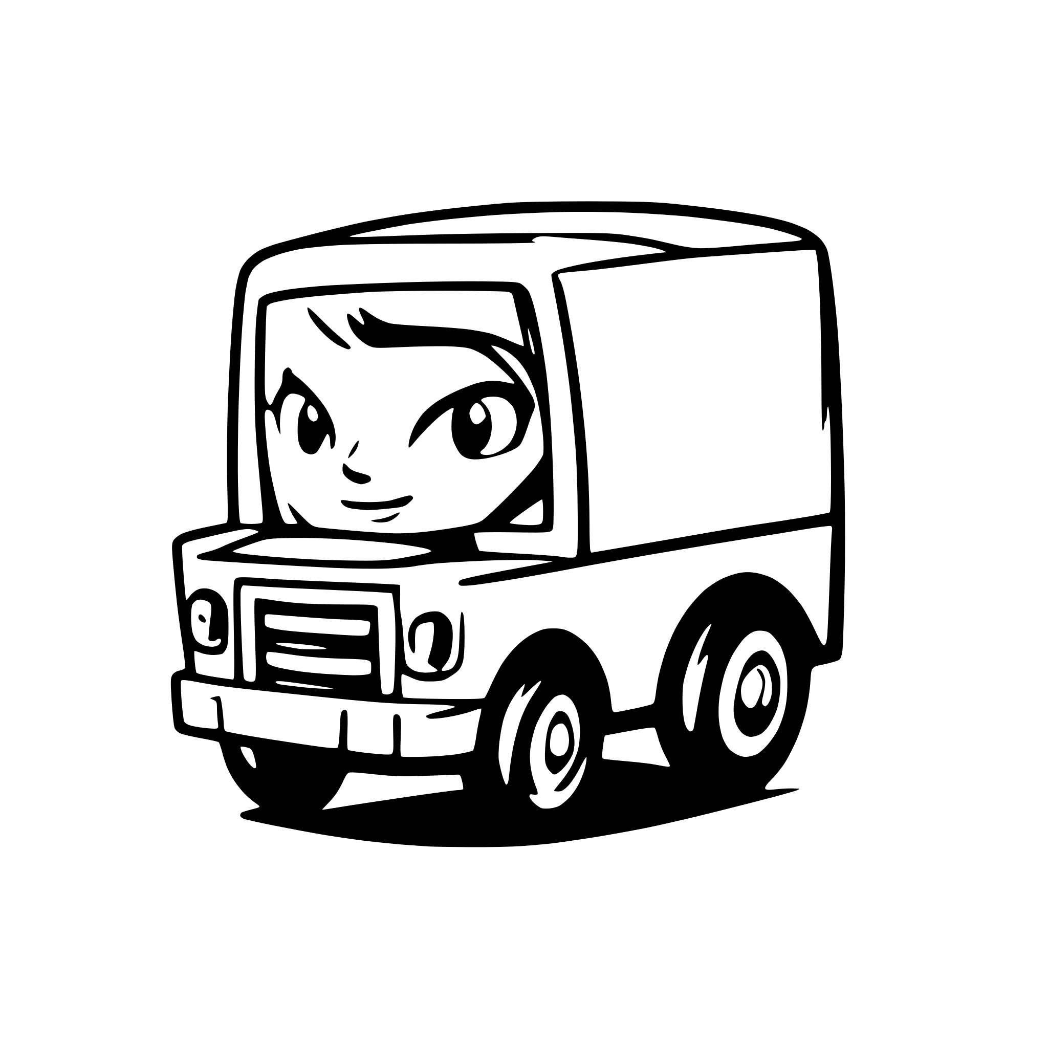 AI-generated SVG of a box truck for logo