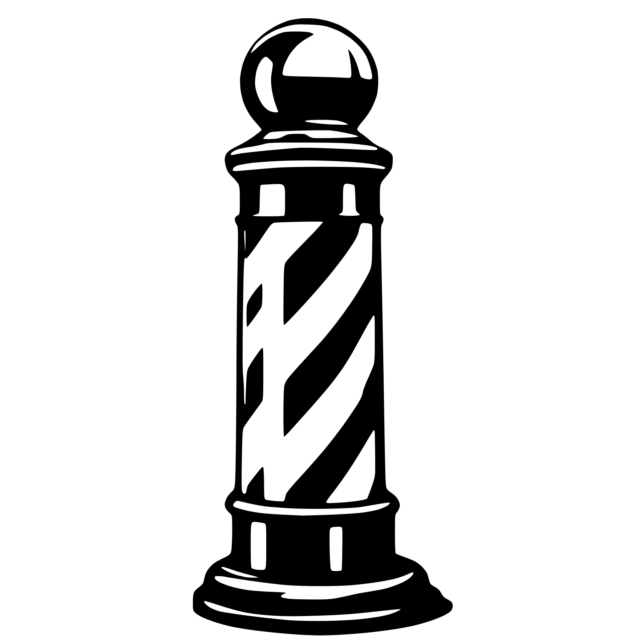 AI-generated SVG of a barber pole