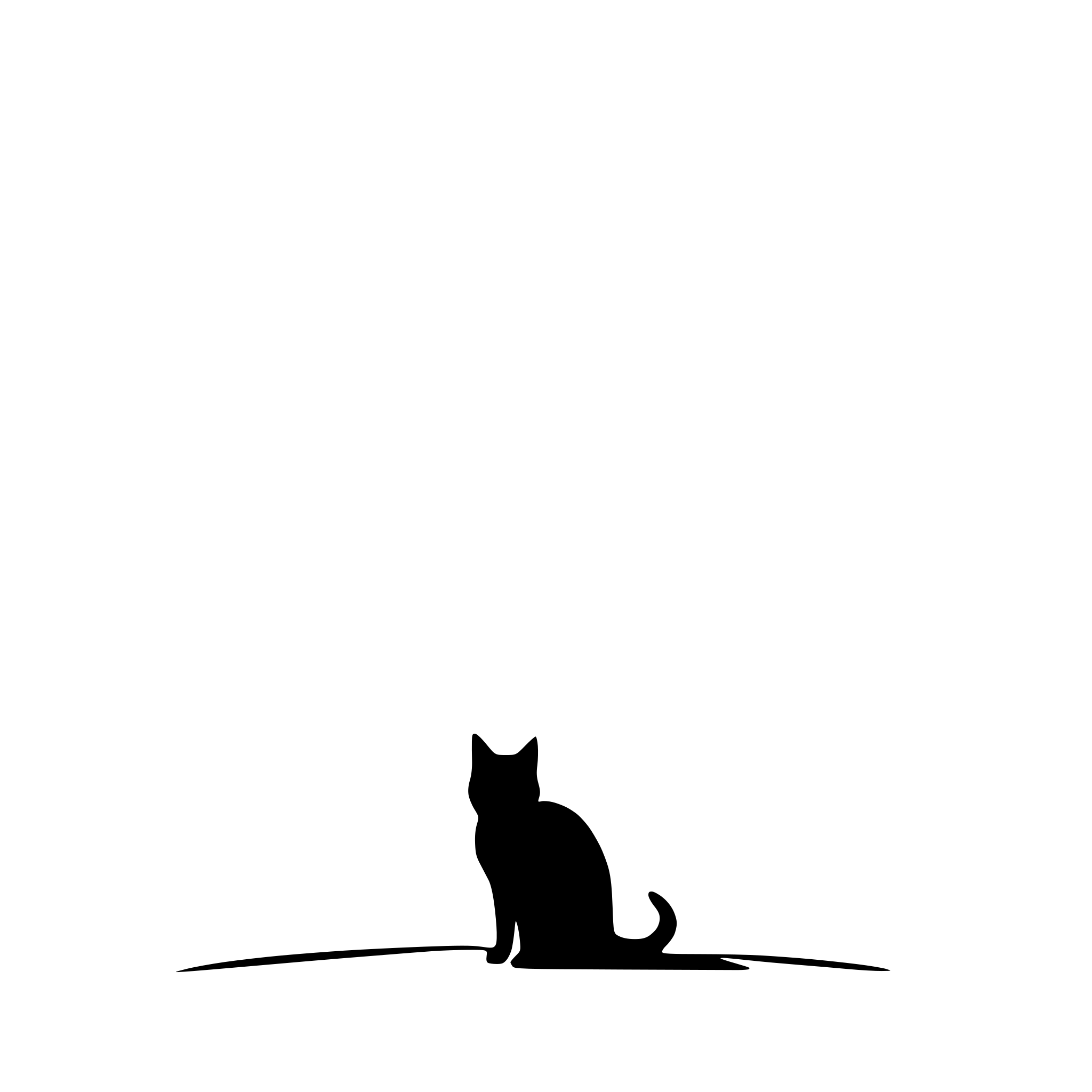 AI-generated SVG of a misterious walking black cat simple no shadow isolated