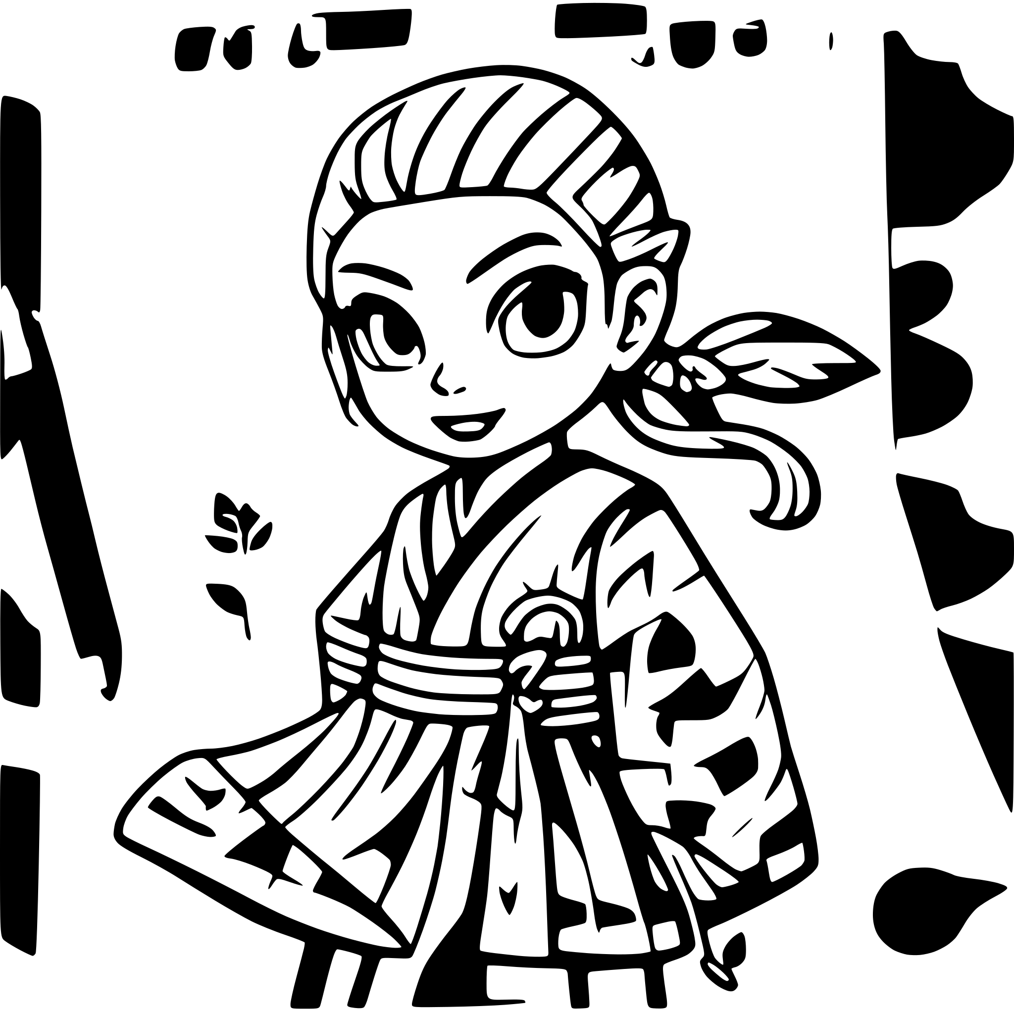 AI-generated SVG of a good samurai