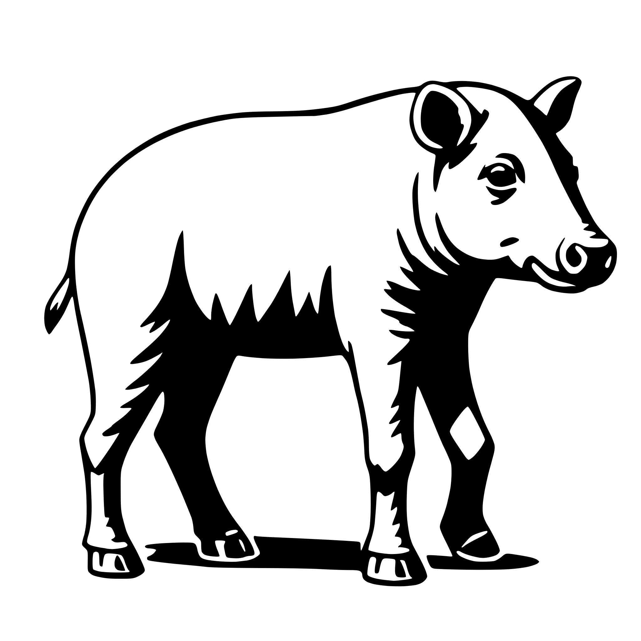 AI-generated SVG of a tapir