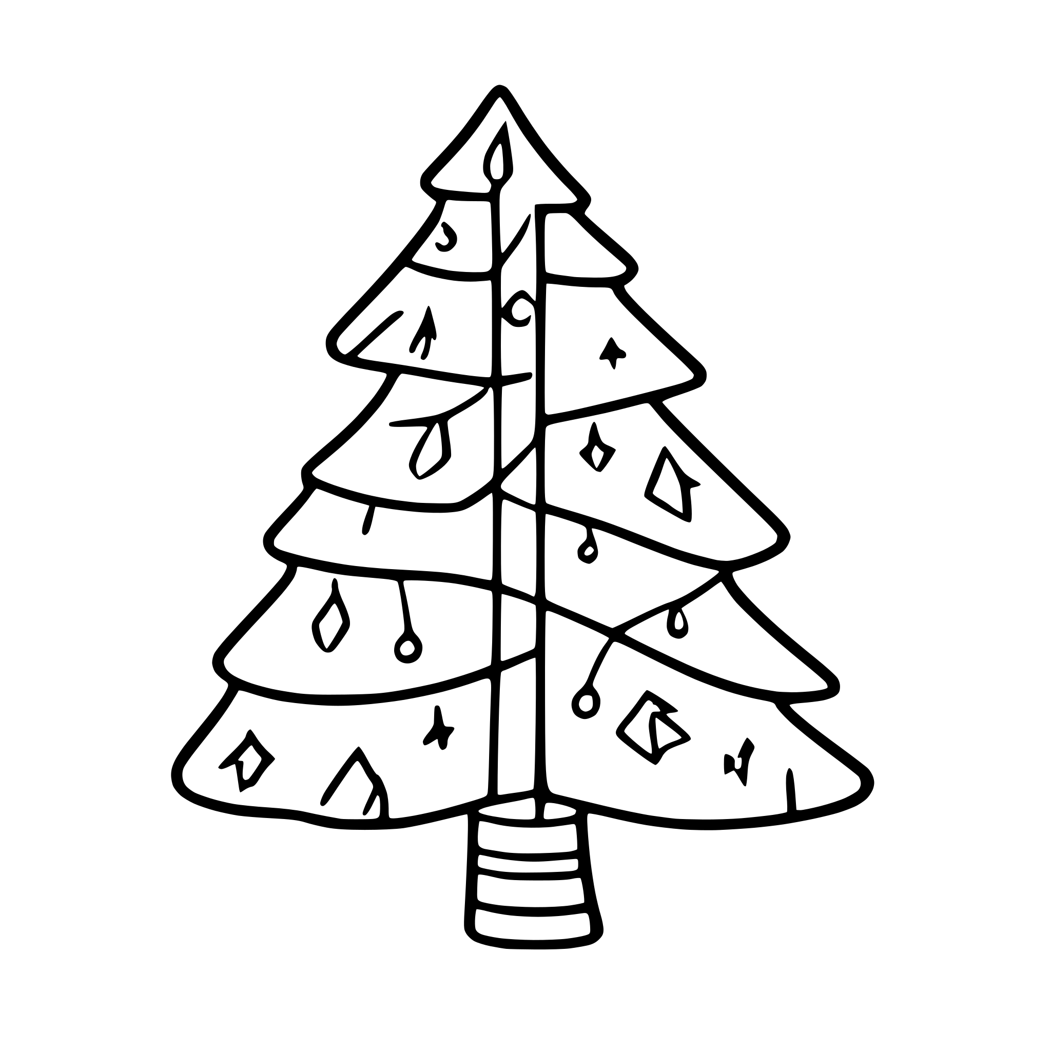 AI-generated SVG of 'Christmas tree with lights'