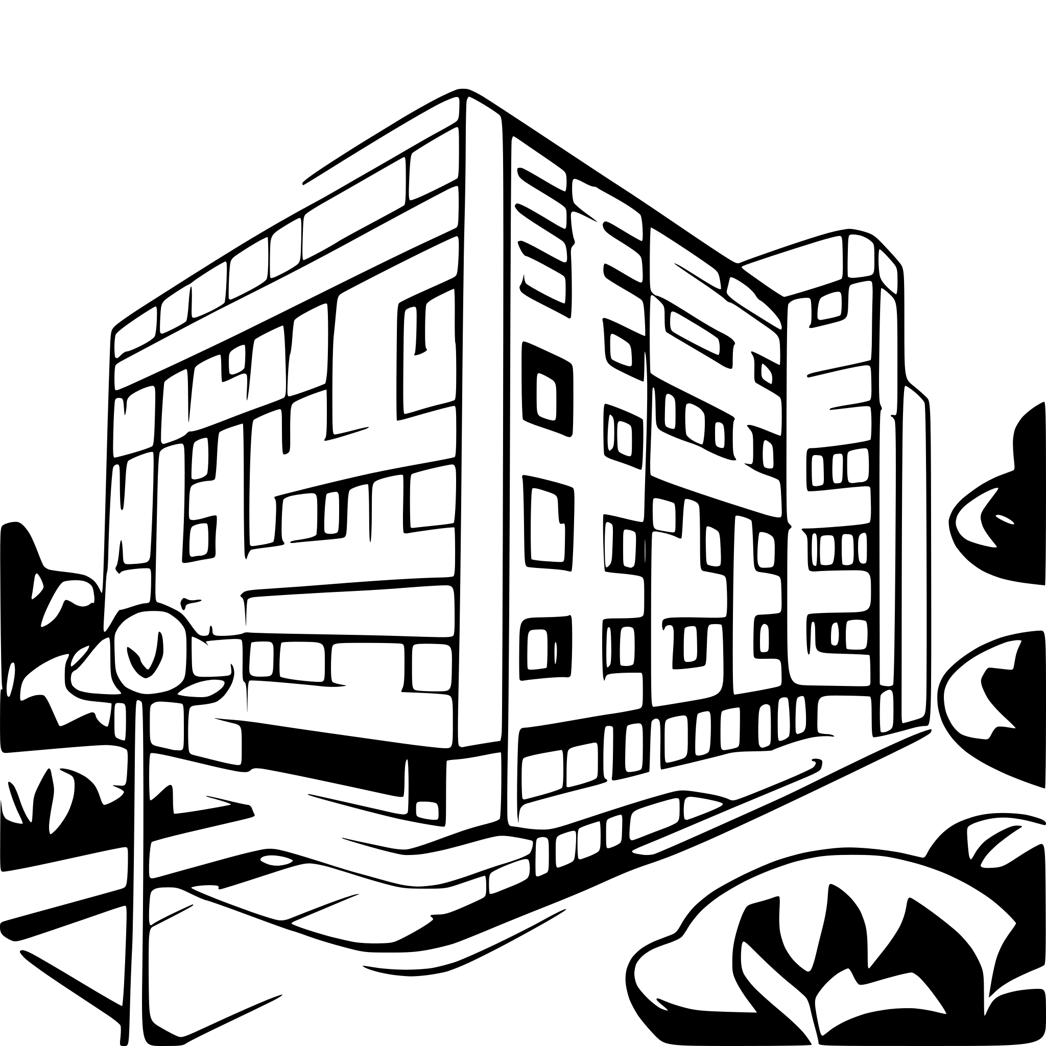 AI-generated SVG of 'university building big'
