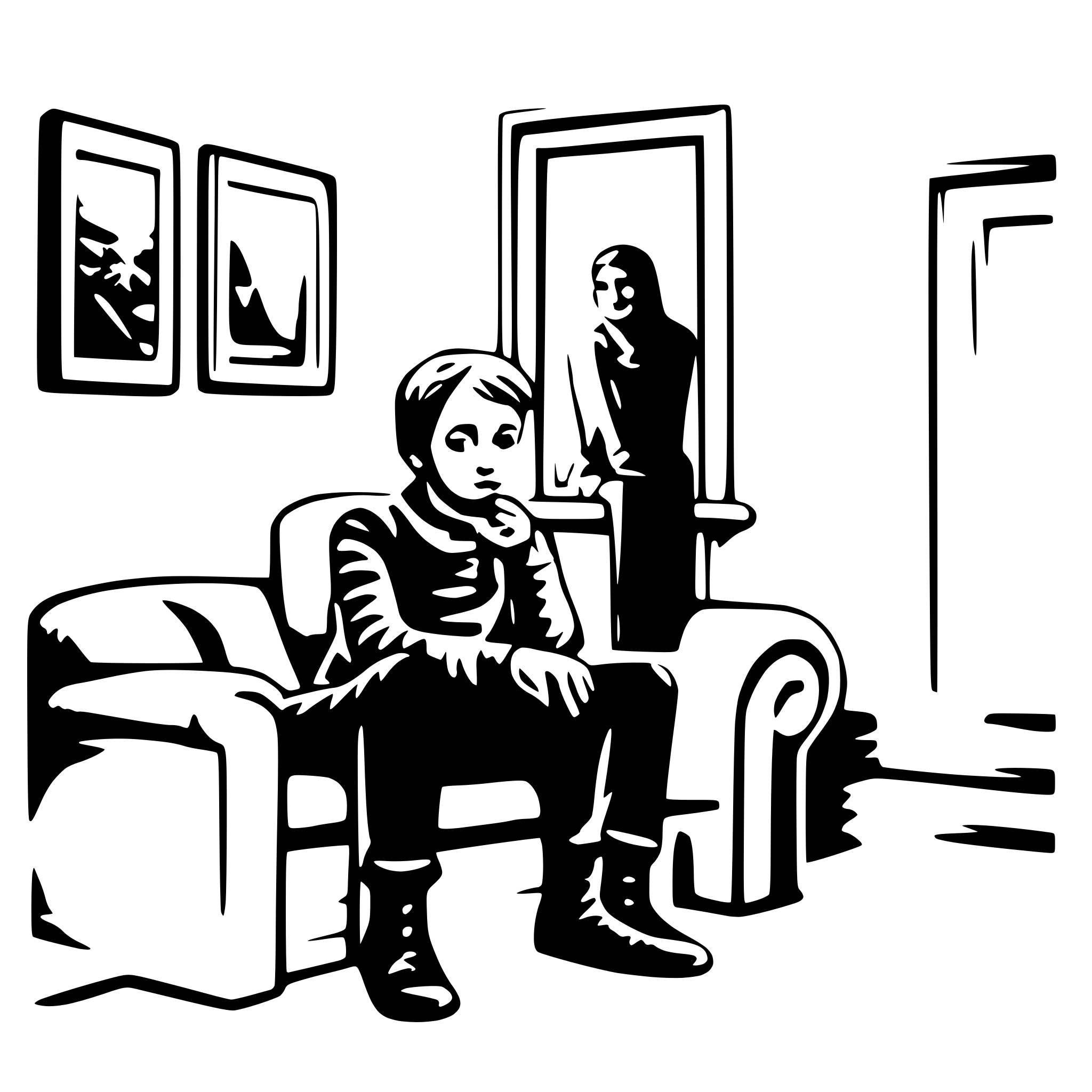 AI-generated SVG of a home alone