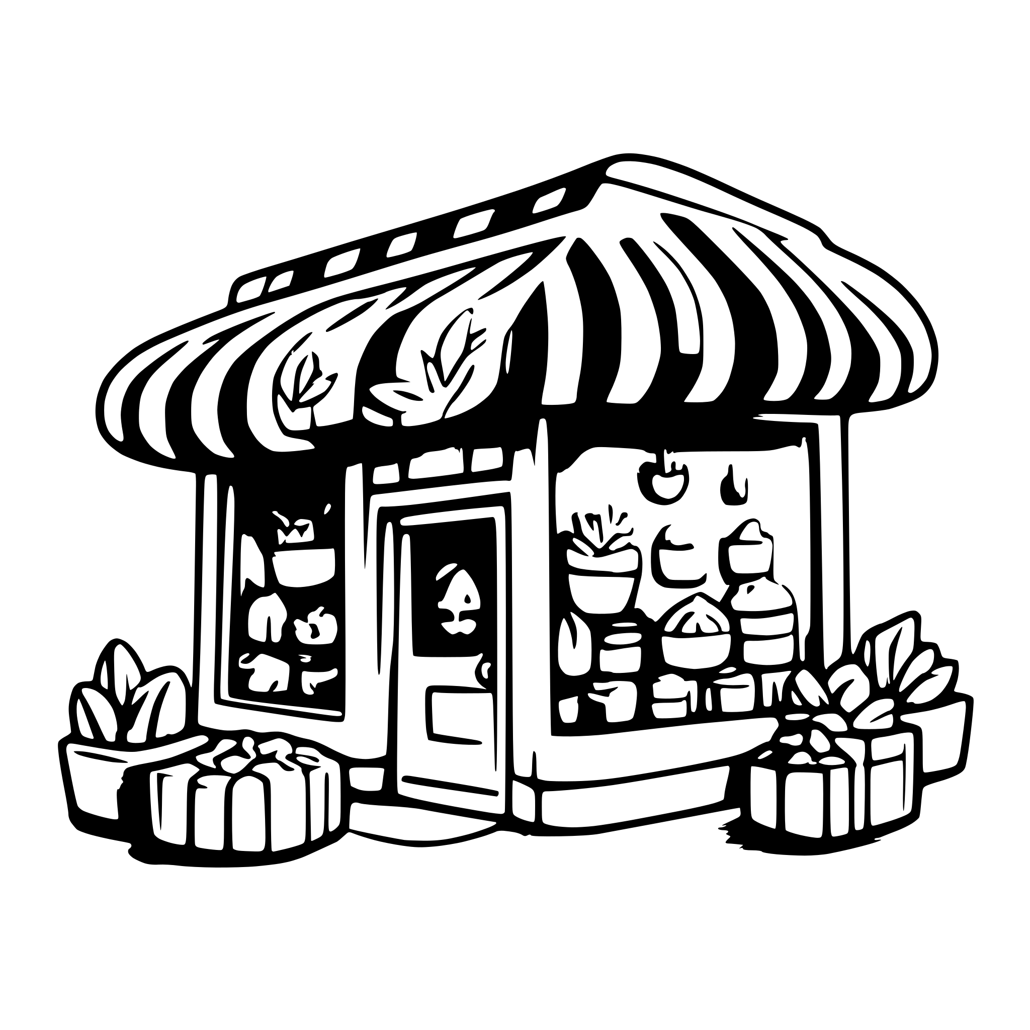 AI-generated SVG of 'shopping store'