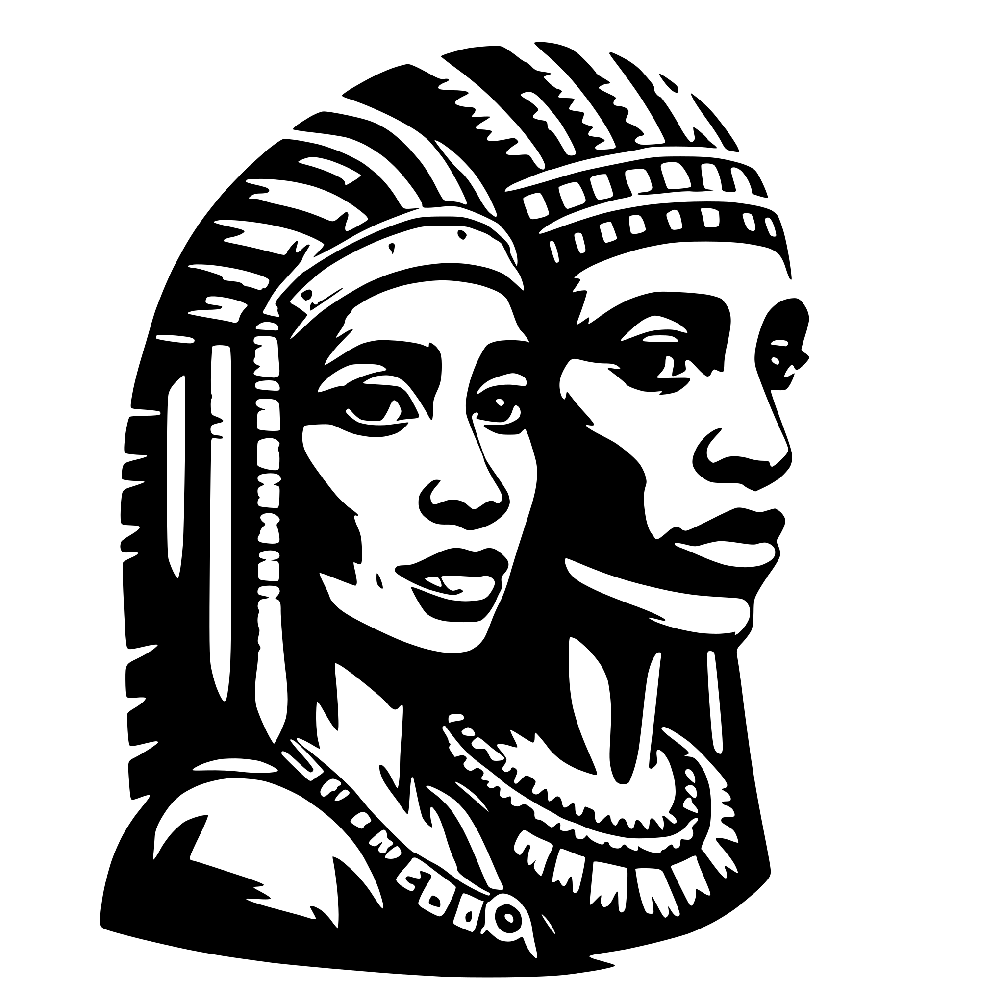 AI-generated SVG of 'africa tribal'