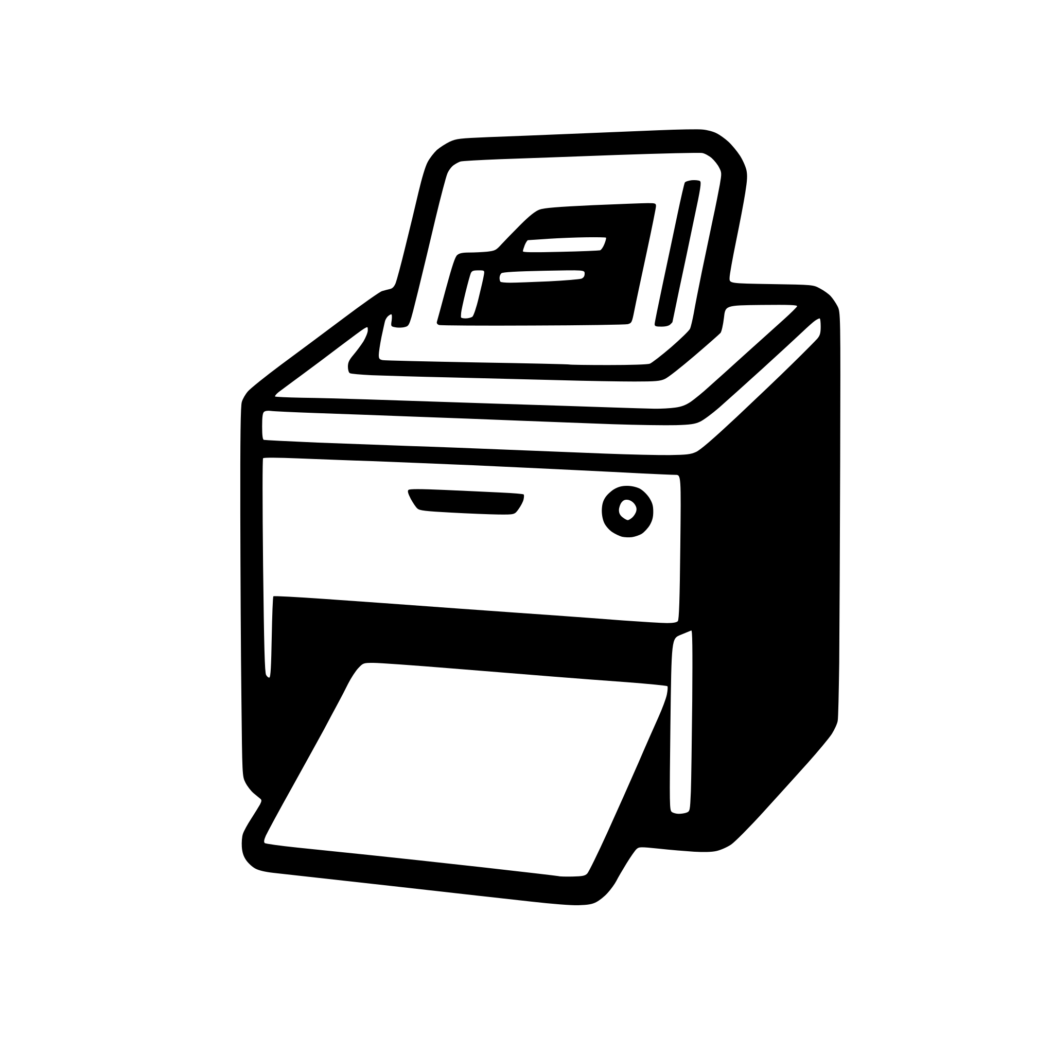 AI-generated SVG of 'printer ejecting paper'