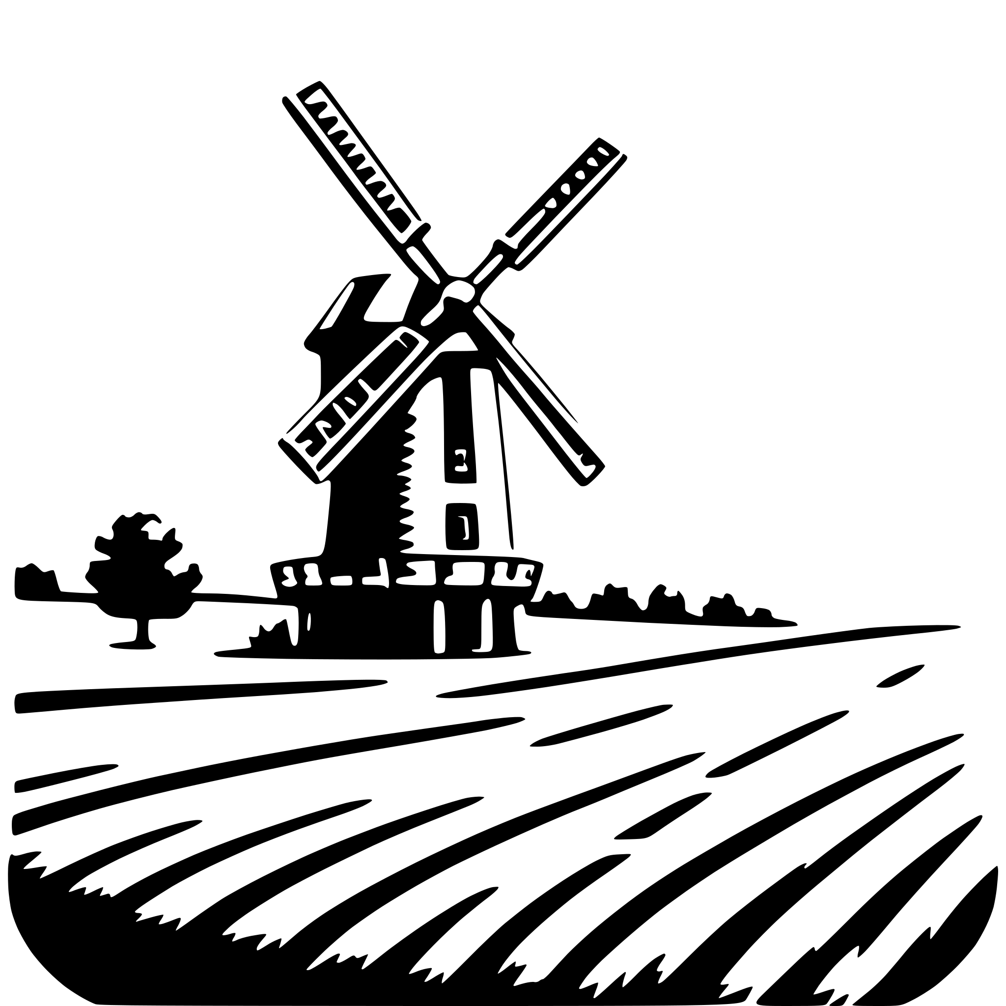 AI-generated SVG of 'windmill in field'