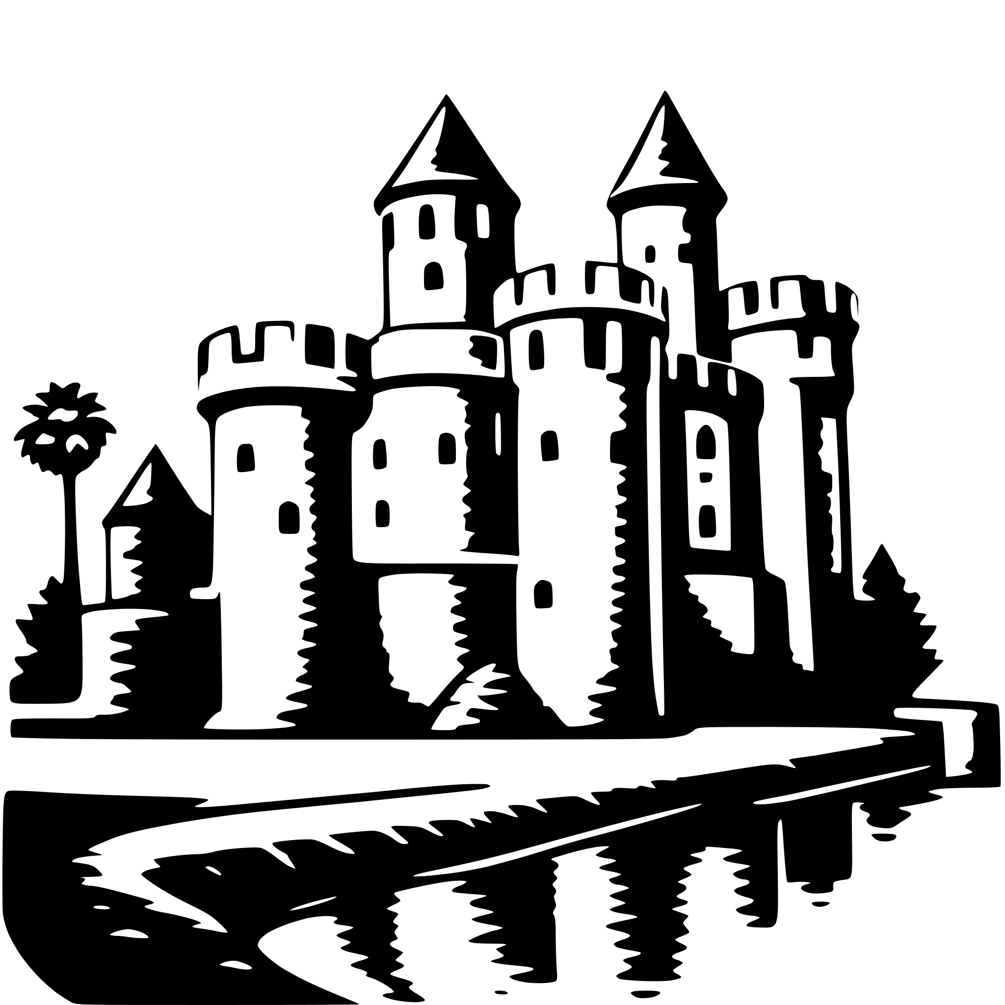AI-generated SVG of a castle and moat