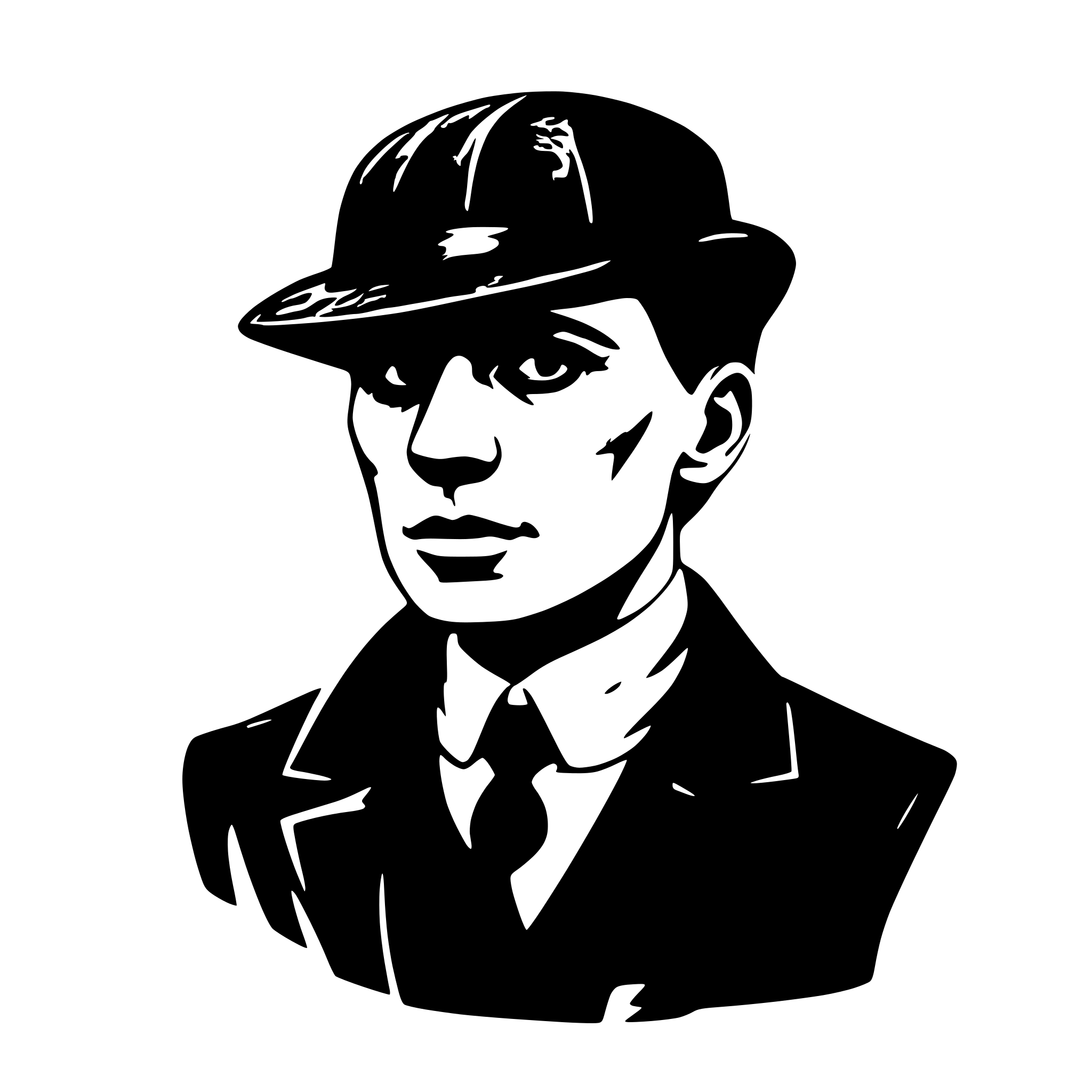 AI-generated SVG of a peaky blinders