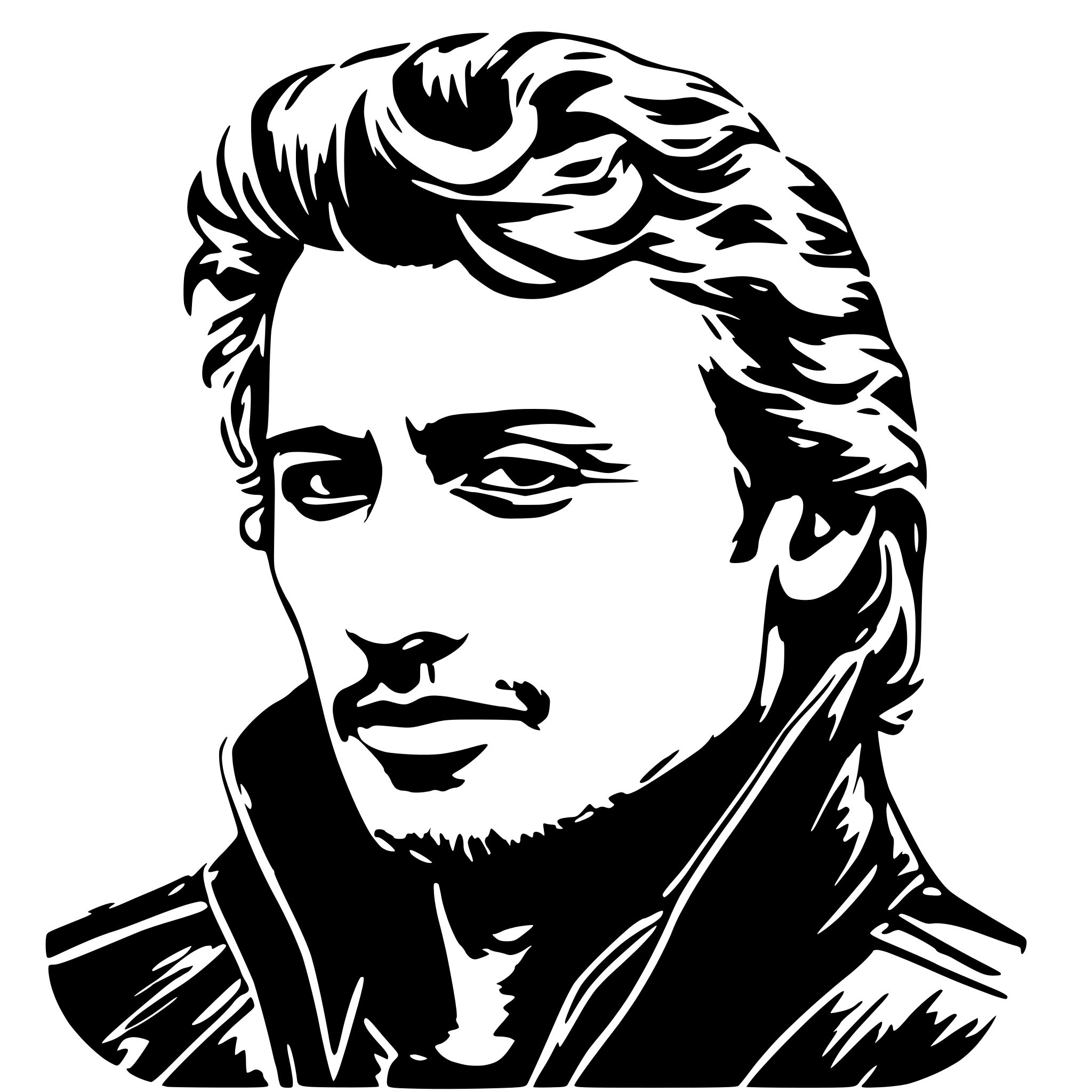 AI-generated SVG of 'johnny hallyday'