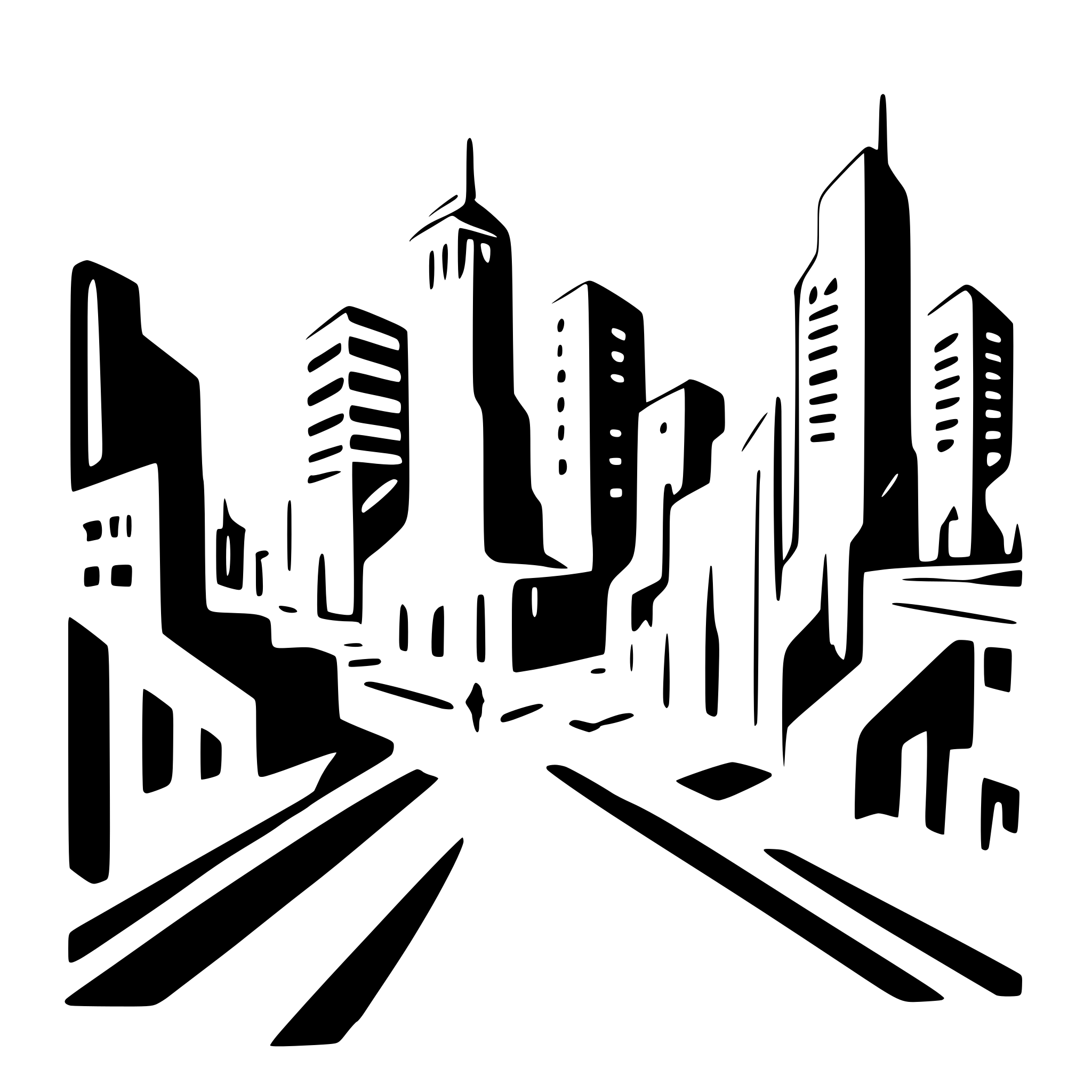 AI-generated SVG of a cyberpunk city