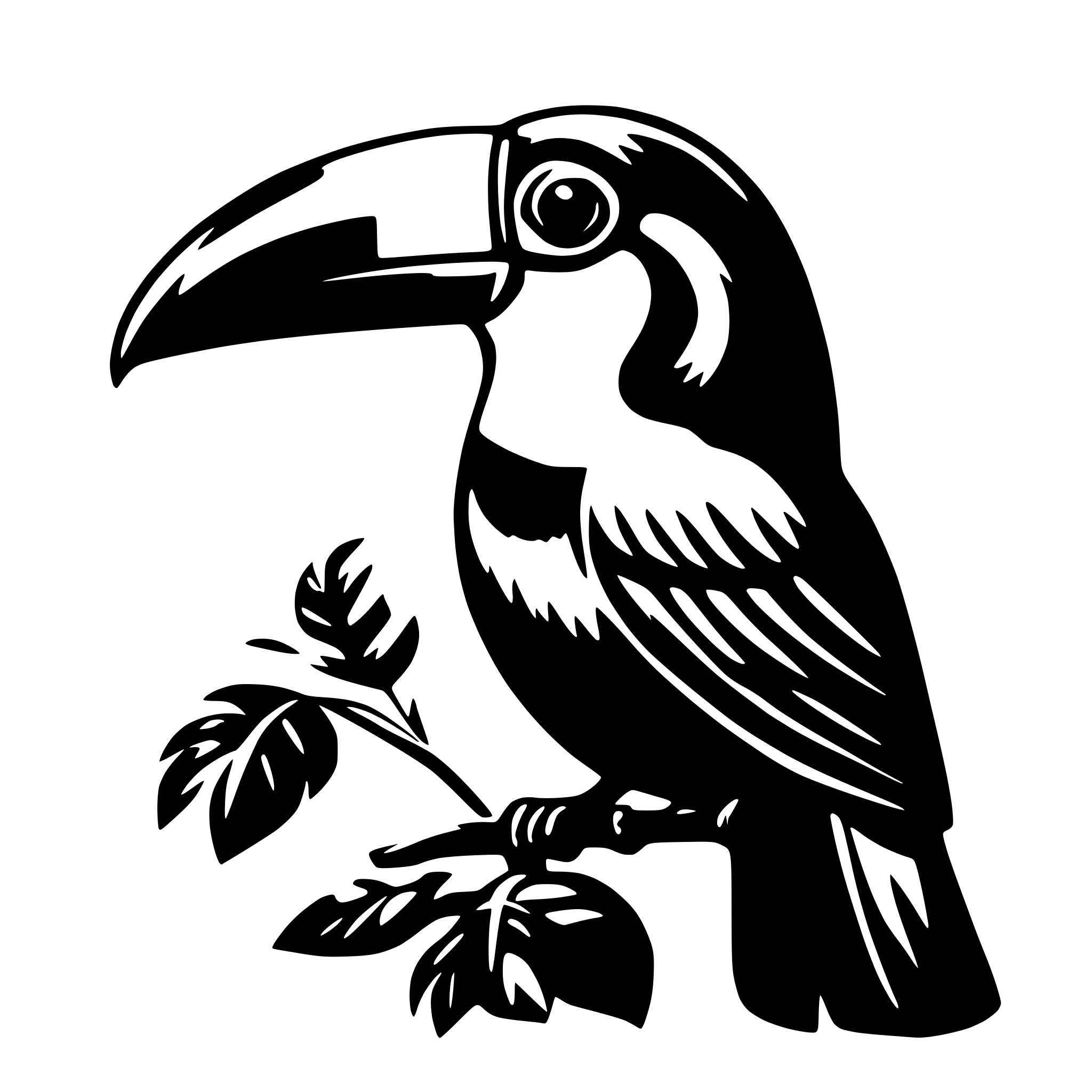 AI-generated SVG of a toucan