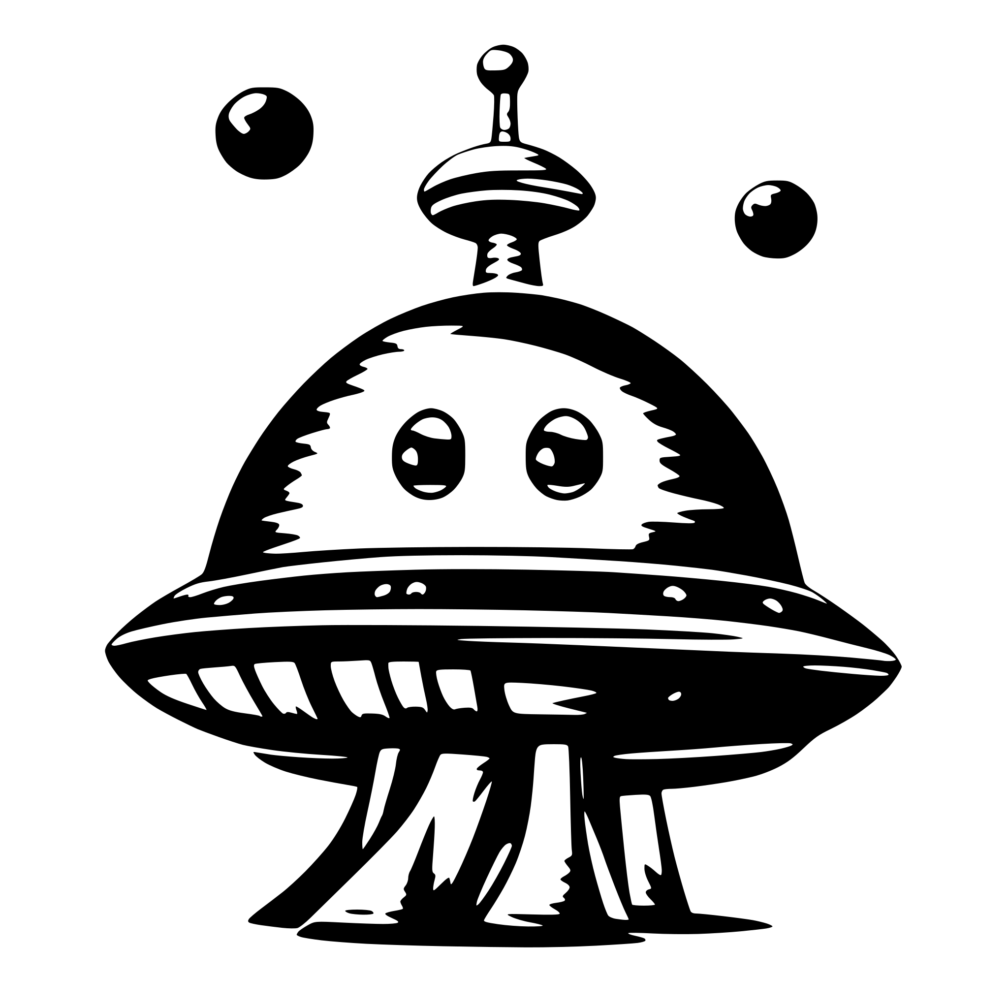AI-generated SVG of 'cute alien space ship'