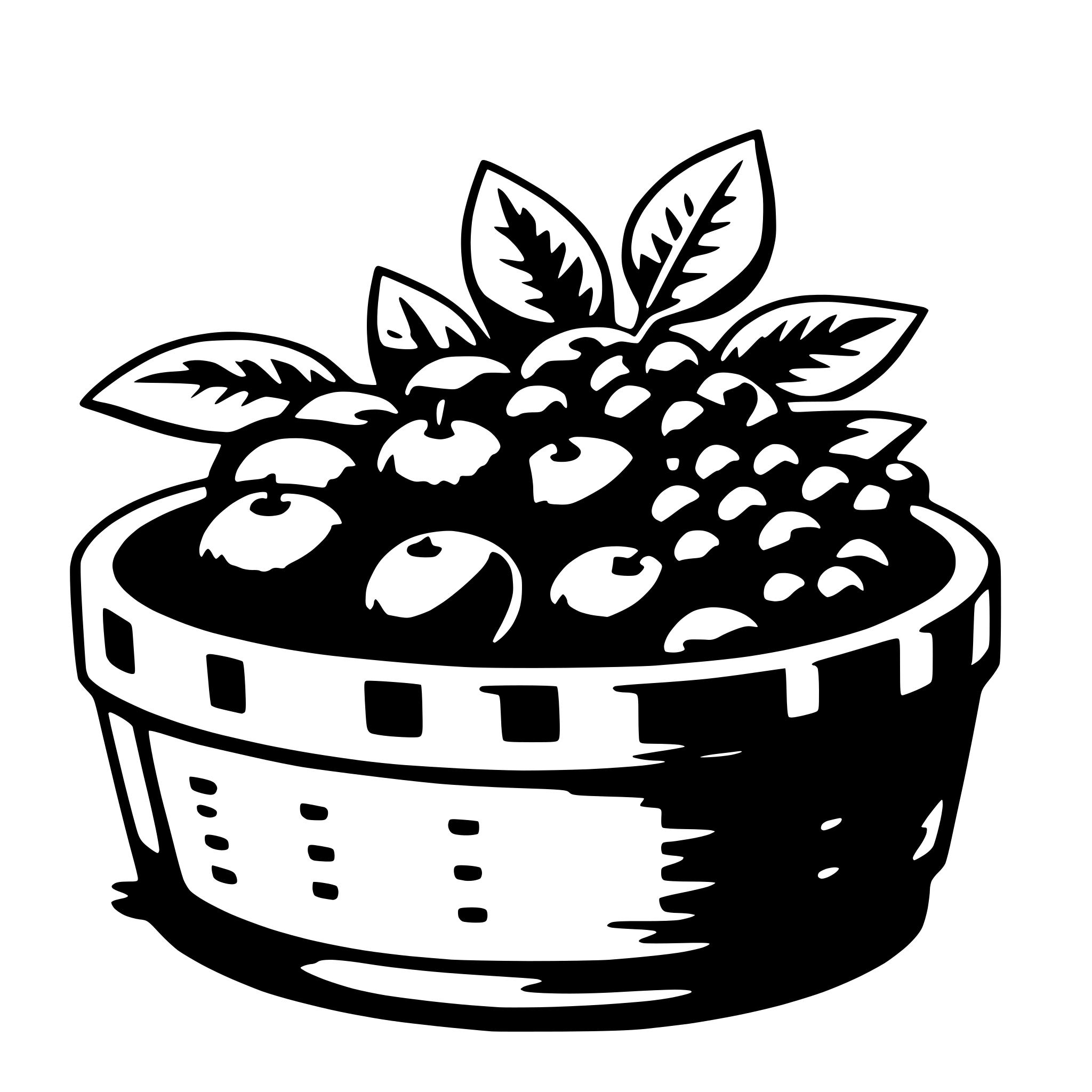 AI-generated SVG of a fruit basket