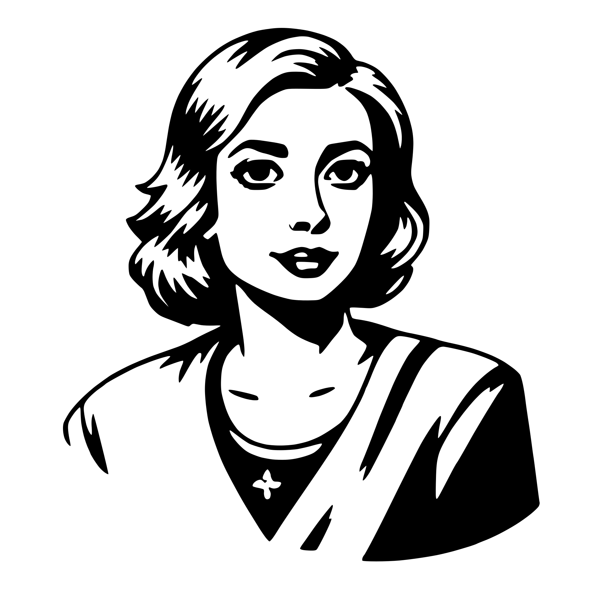 AI-generated SVG of a lady