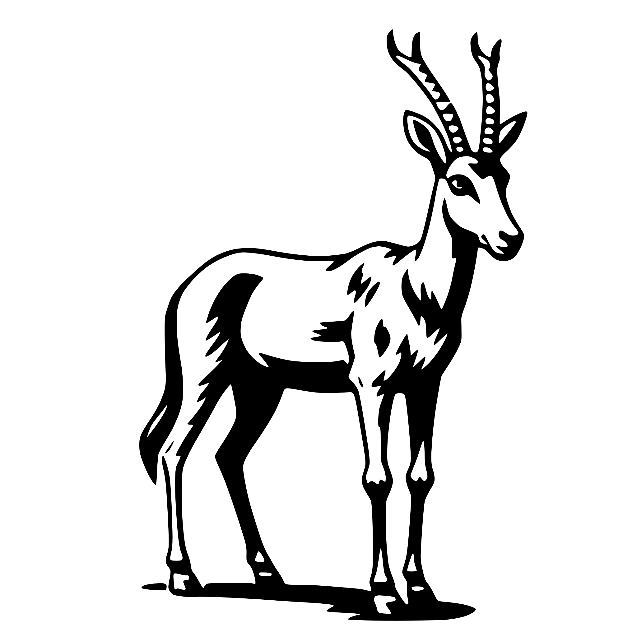 AI-generated SVG of a gazelle