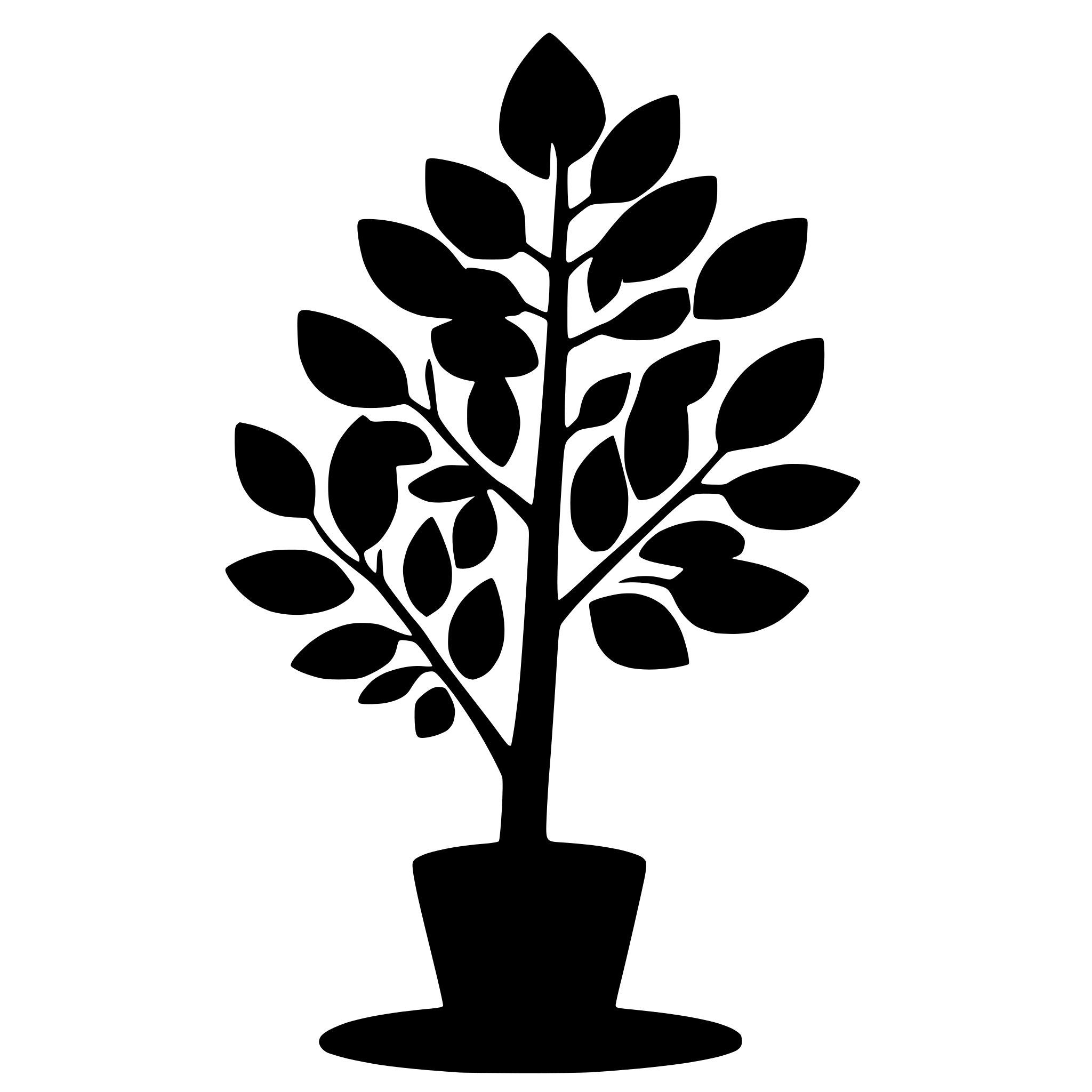 AI-generated SVG of a silhouette of a bush