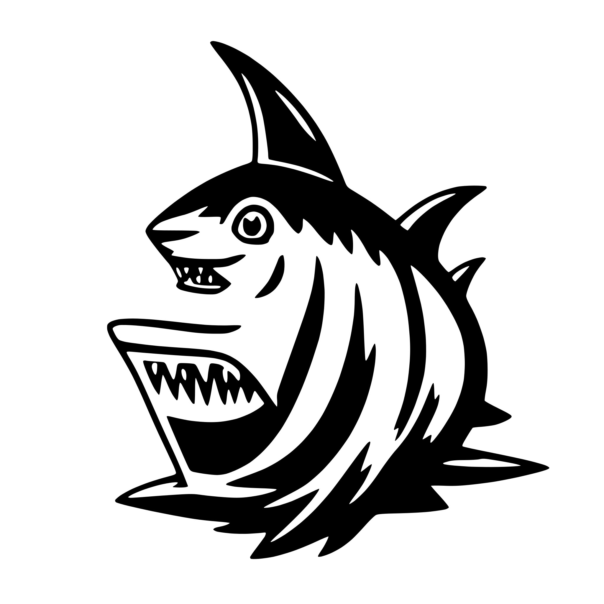 AI-generated SVG of 'shark with fin'